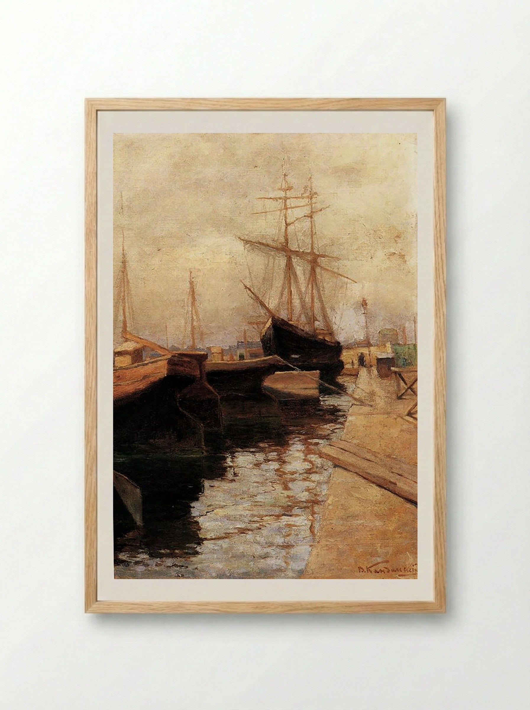 Odessa Port - Dmitry Konstantinovich Kandaurov - Framed Print Wood