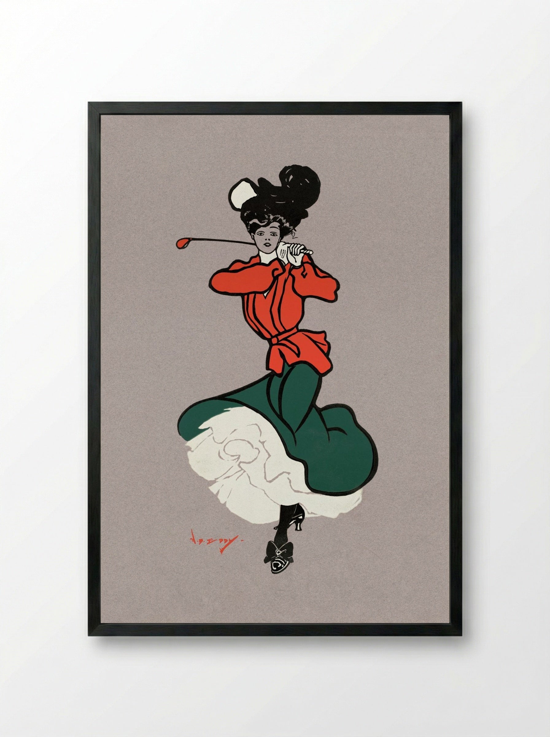 A Good Drive No. 44 - Harry B. Eddy - Framed Print Black