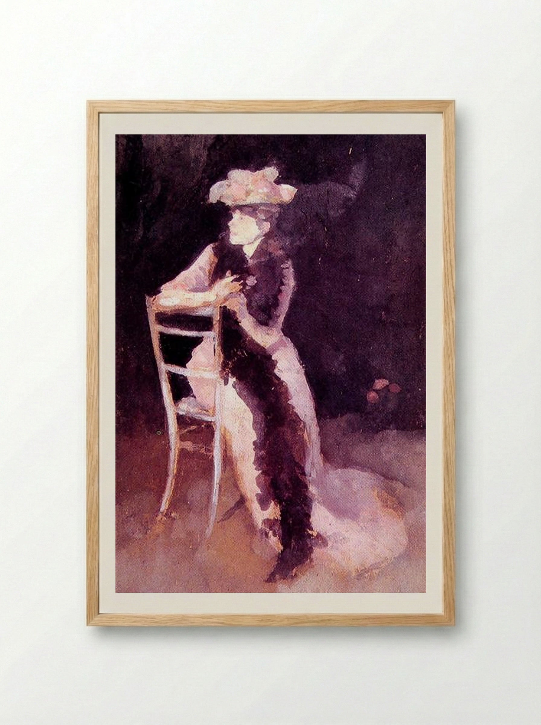 Rose and Silver: Portrait of Mrs Whibley - James McNeill Whistler - Framed Print Wood