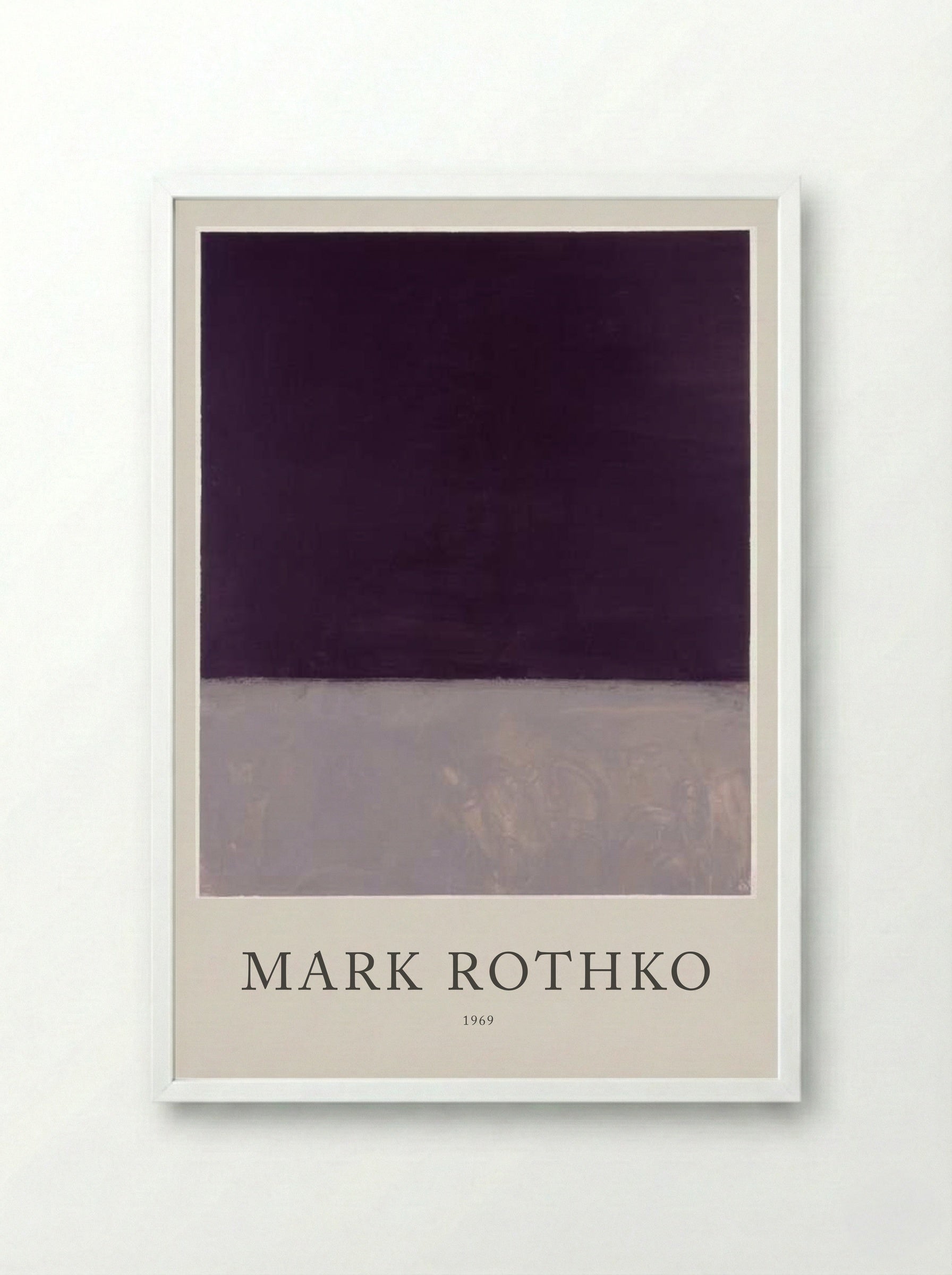 Untitled (Purple and Grey) - Mark Rothko - Framed Print White