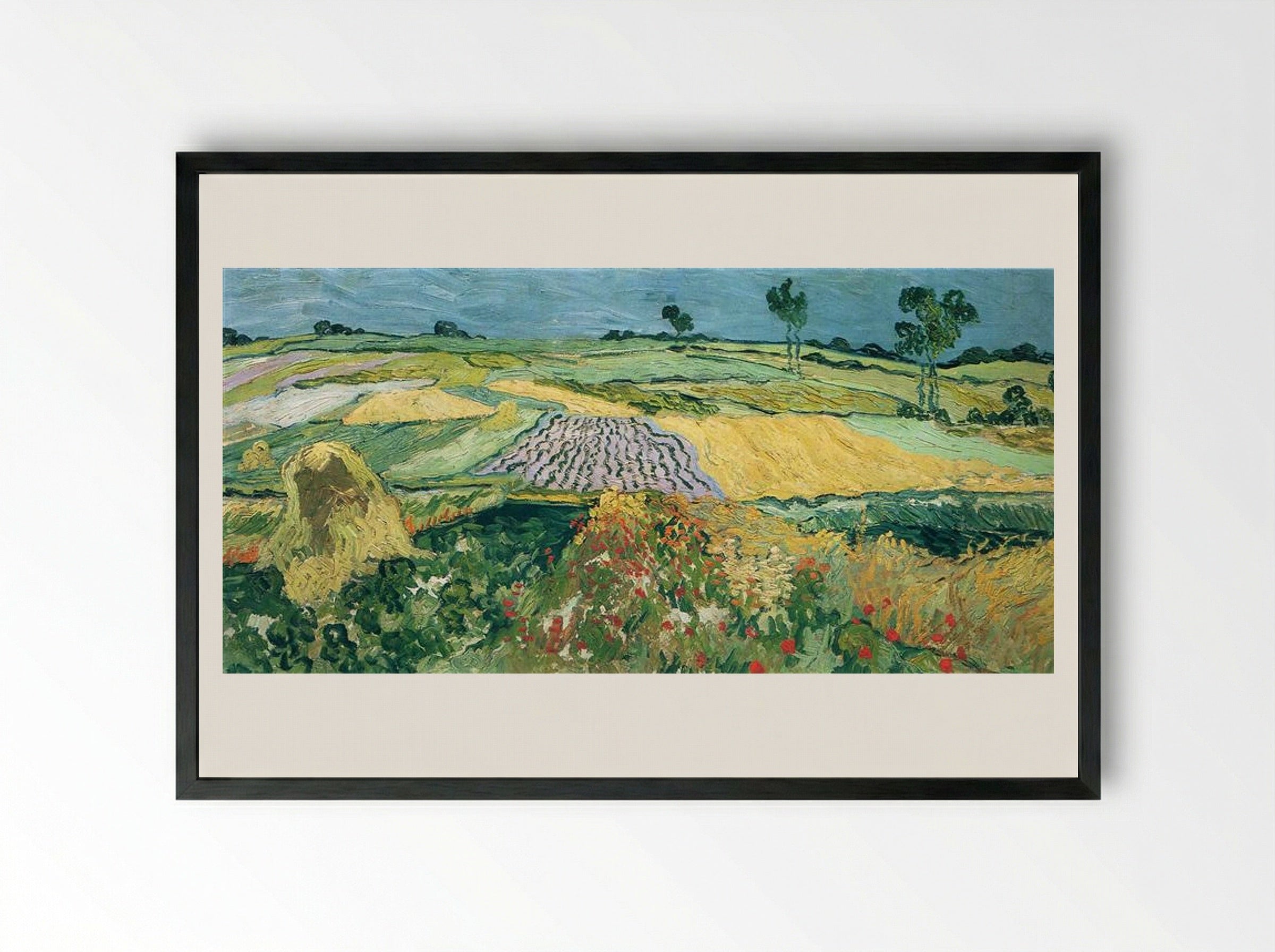 Wheatfield - Vincent van Gogh - Framed Print Black