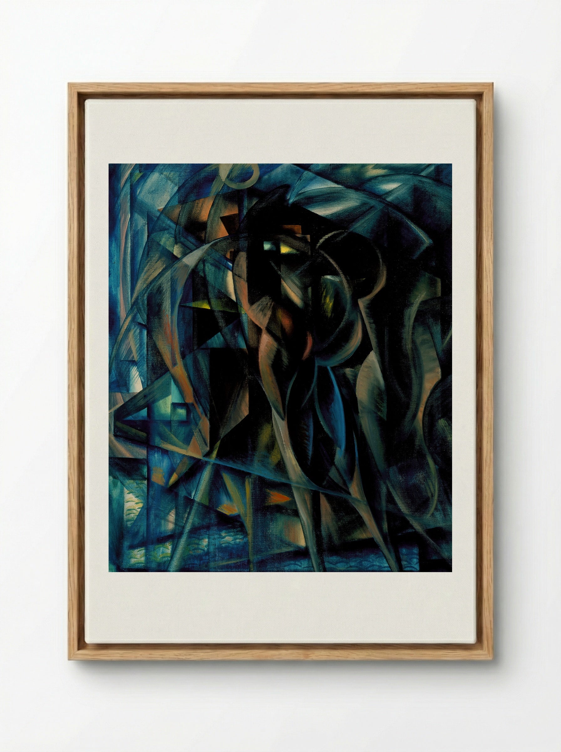 Figures in Blue - Benjamin F. Berlin - Framed Canvas Wood