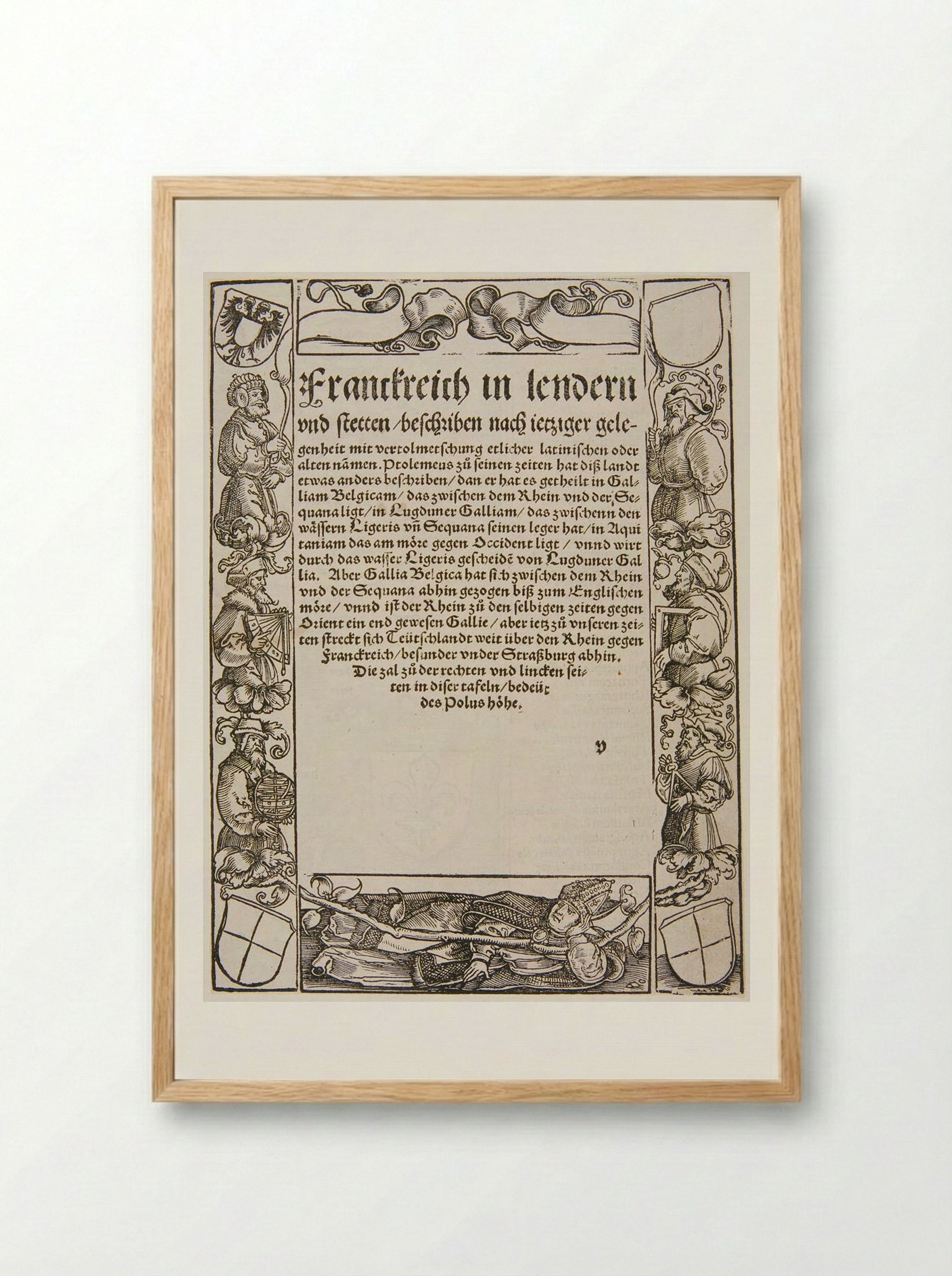 A Recumbent Bishop and Six Mathematicians - Hans Holbein the Younger - Framed Print Wood
