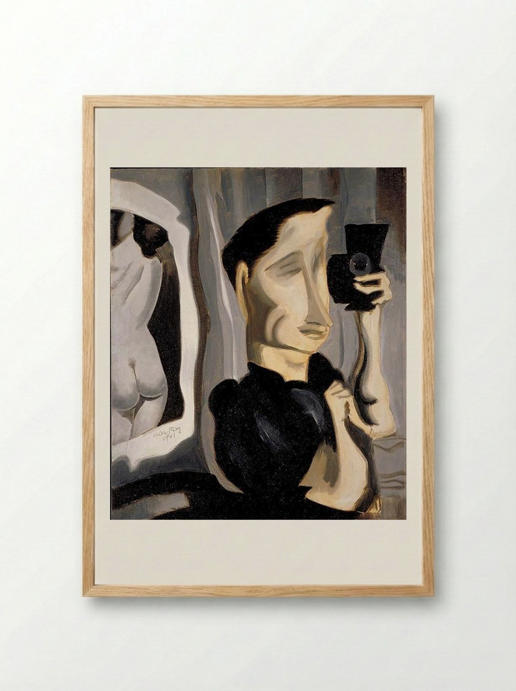 Self-Portrait (Man Ray) - Man Ray - Framed Print Wood