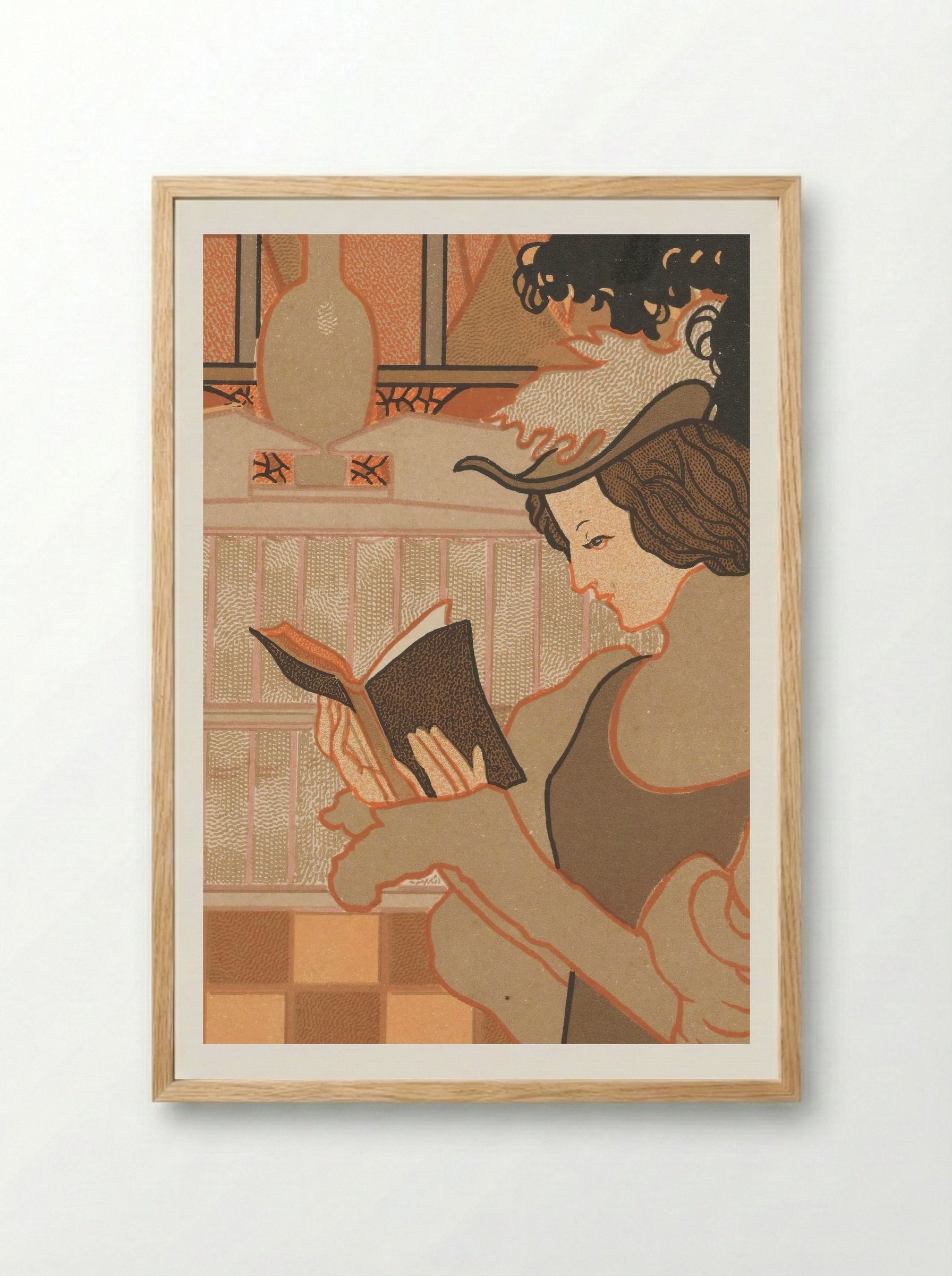Nieuwjaarswens van Octave Uzanne voor het jaar 1897 - Georges de Feure - Framed Print Wood