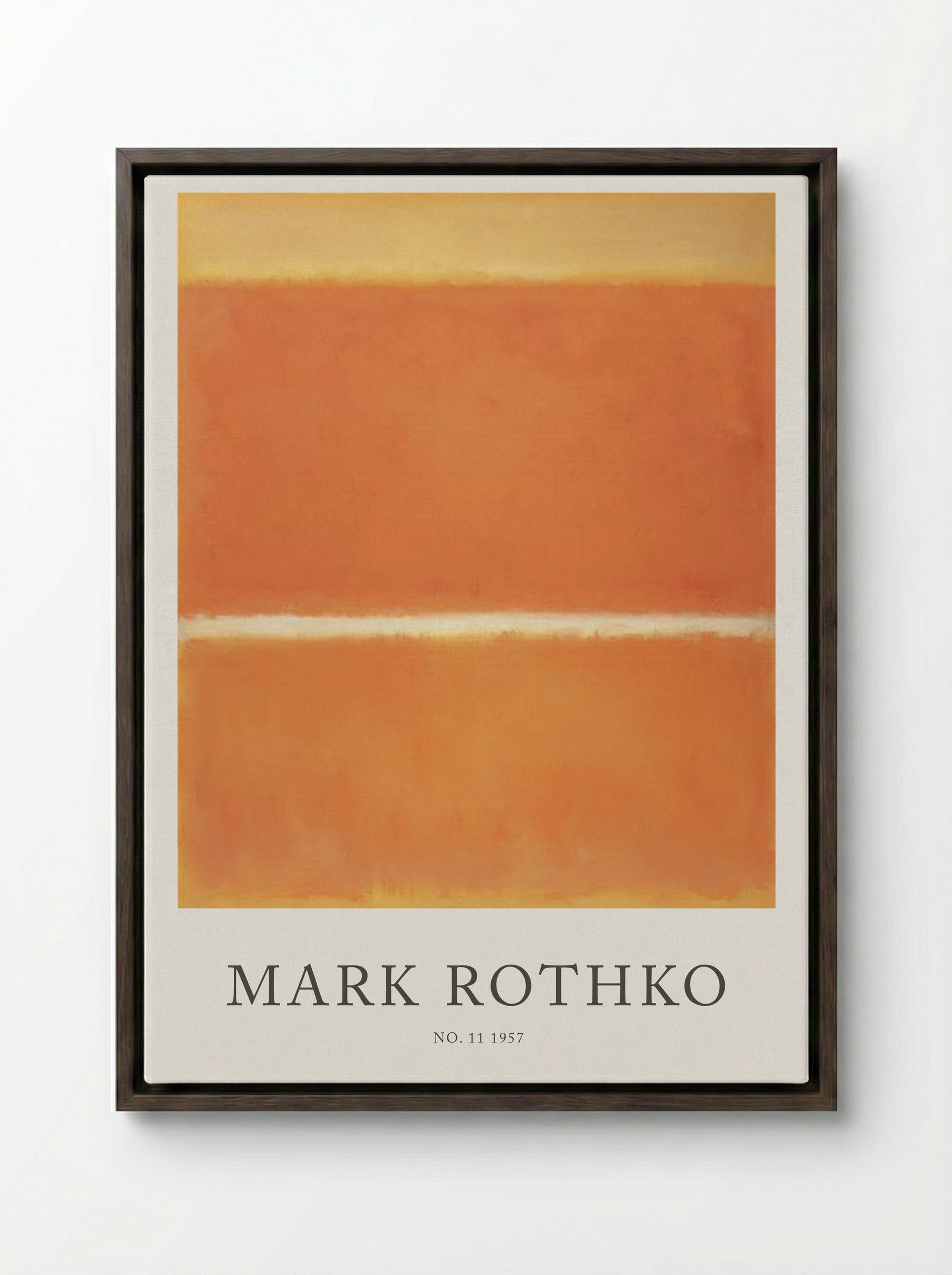 No. 11 - Mark Rothko - Framed Canvas Dark Wood