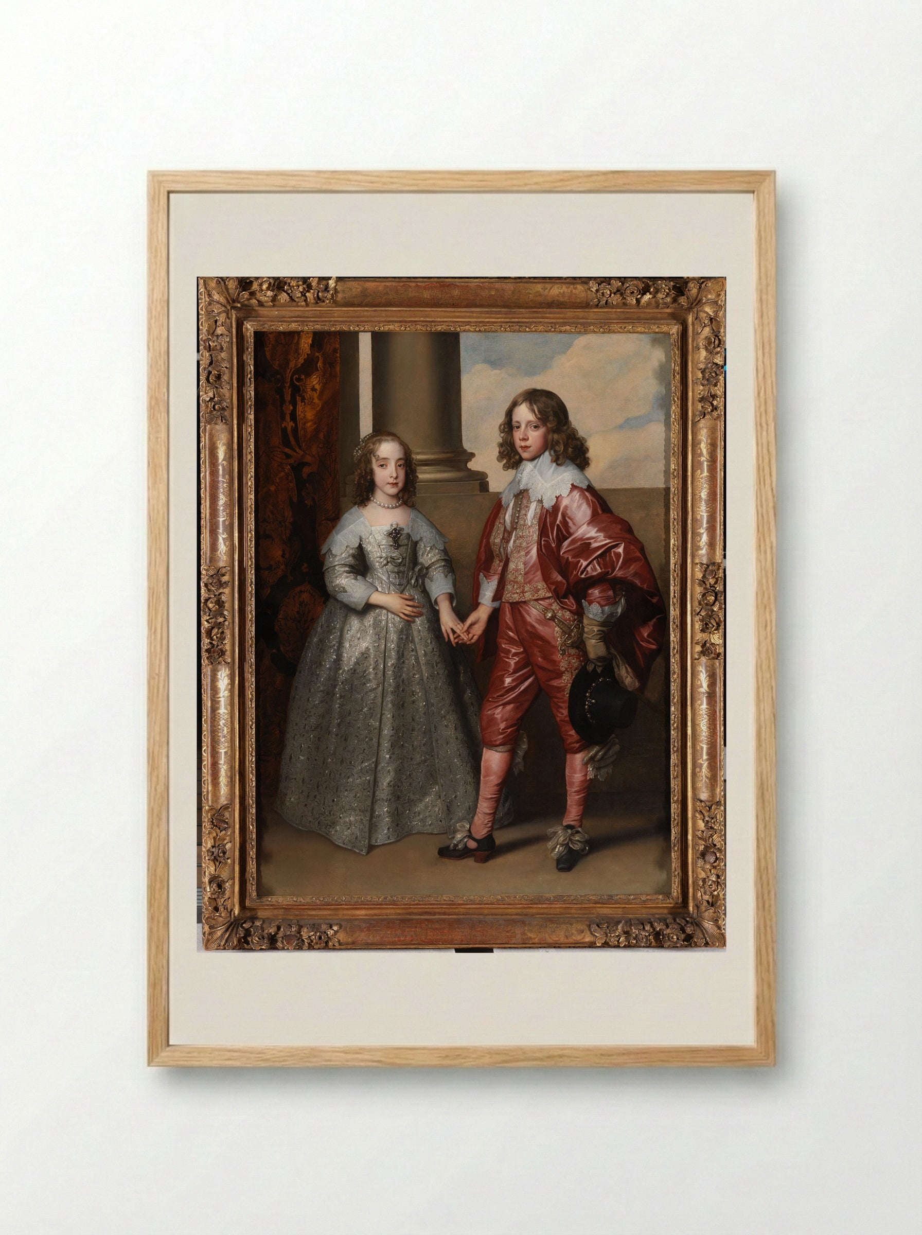 Maria Stuart en Willem II - Anthony van Dyck - Framed Print Wood