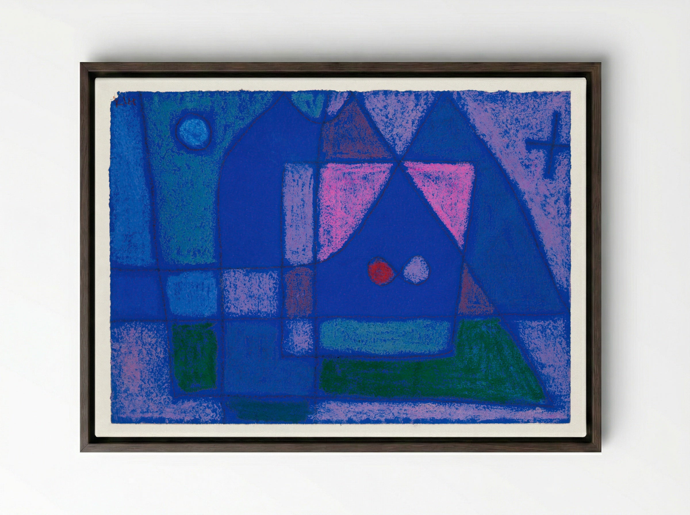 A Little Room in Venice - Paul Klee - Framed Canvas Dark Wood