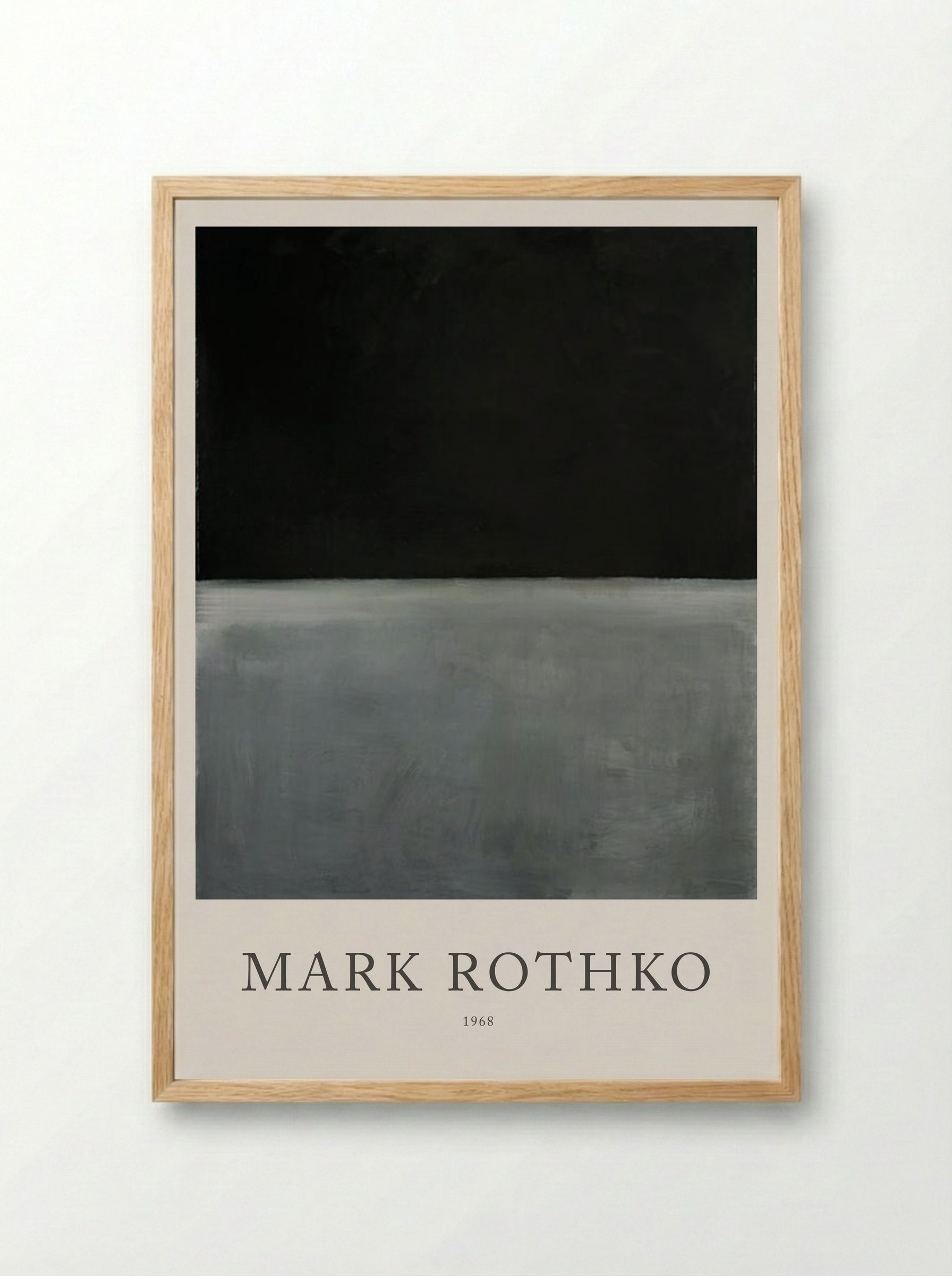 Untitled (Black and Grey) - Mark Rothko - Framed Print Wood
