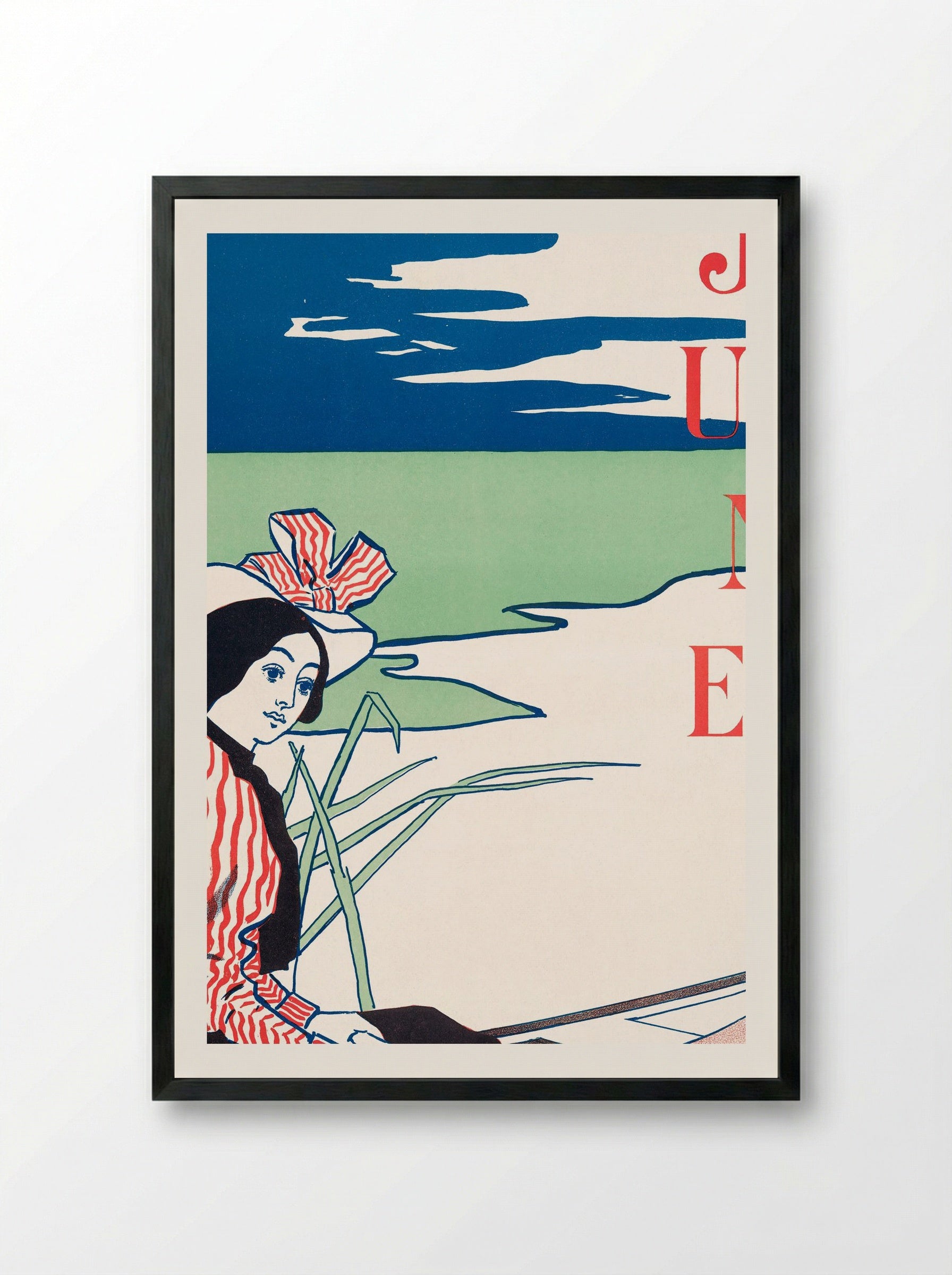Lippincott's, June - Edward Penfield - Framed Print Black