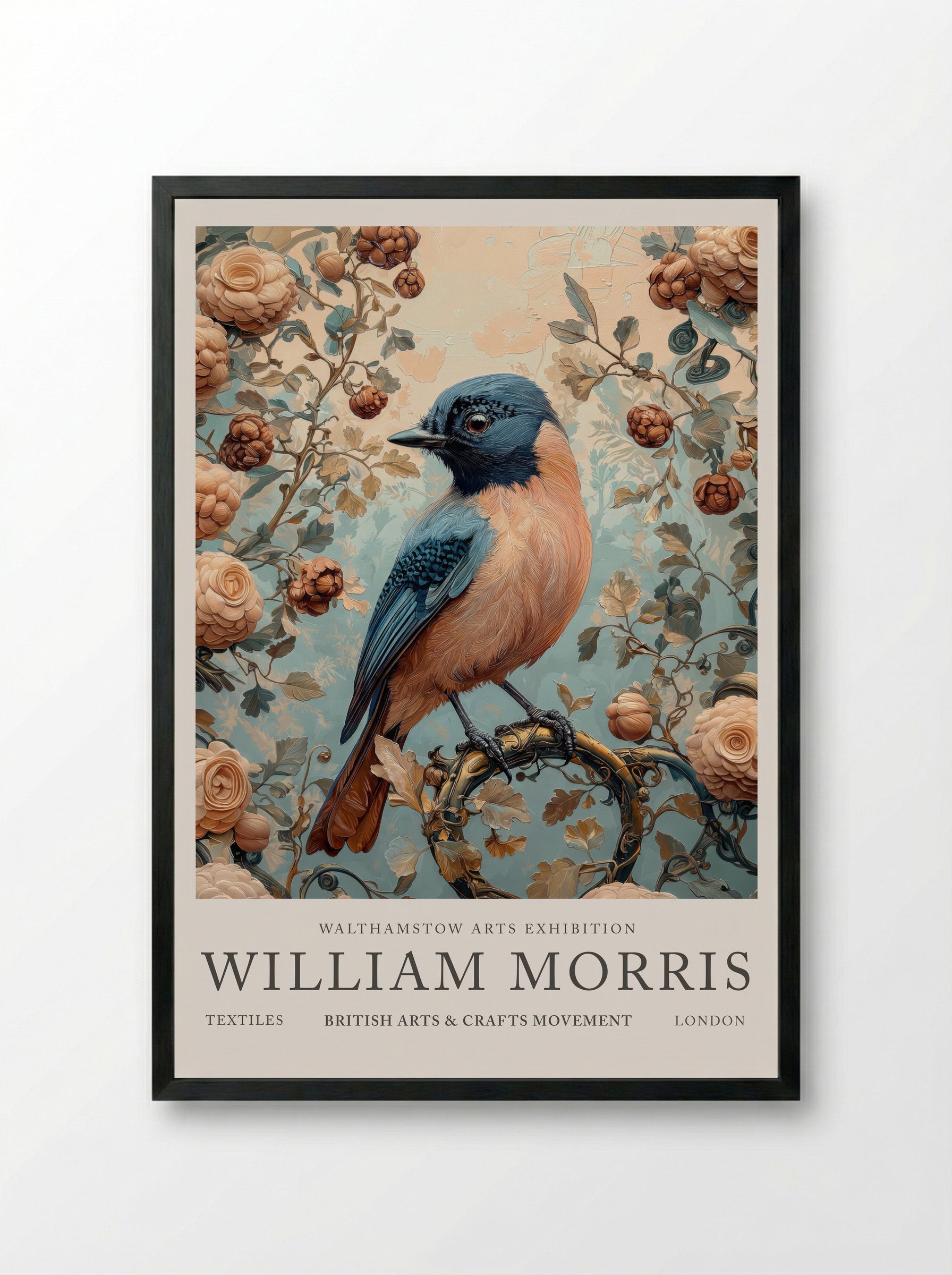 Jay Jubilee - William Morris - Framed Print Black