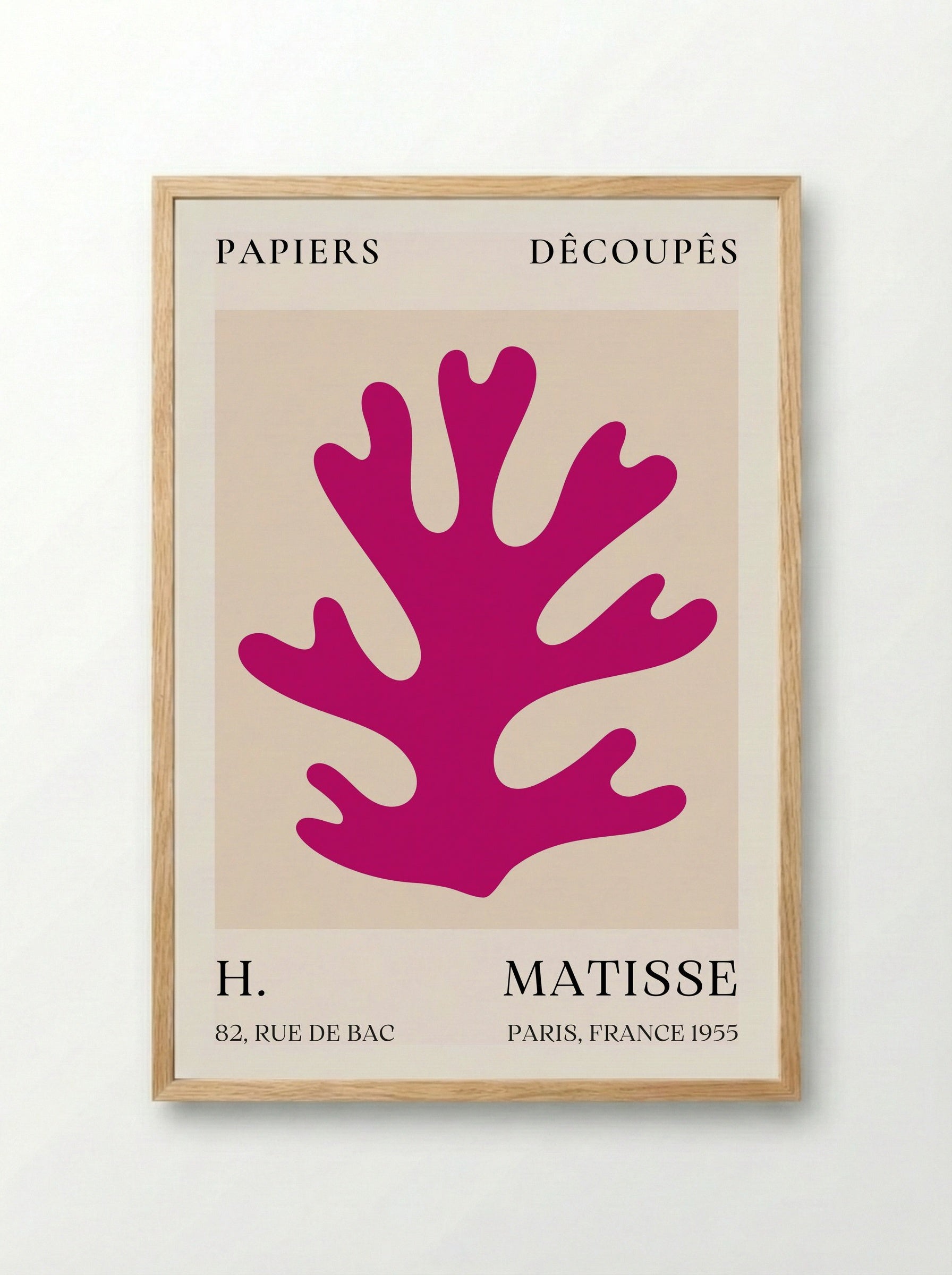 Abstract Composition No. 19 - Henri Matisse - Framed Print Wood