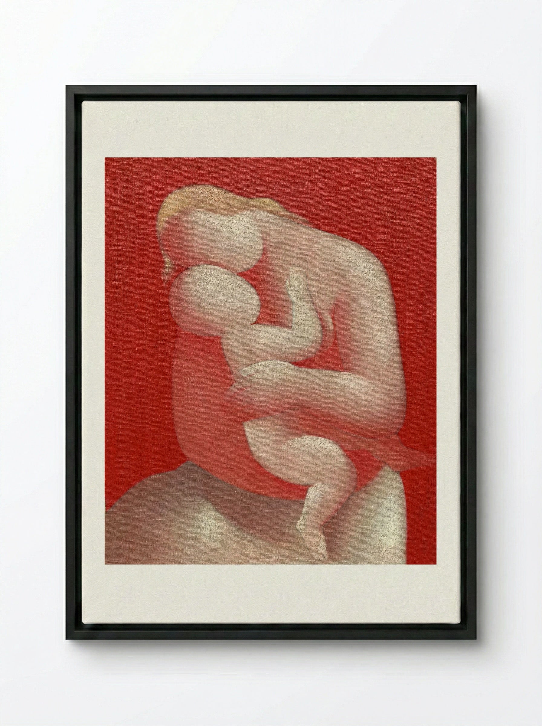 Mother (Pink Madonna) - Mikuláš Galanda - Framed Canvas Black