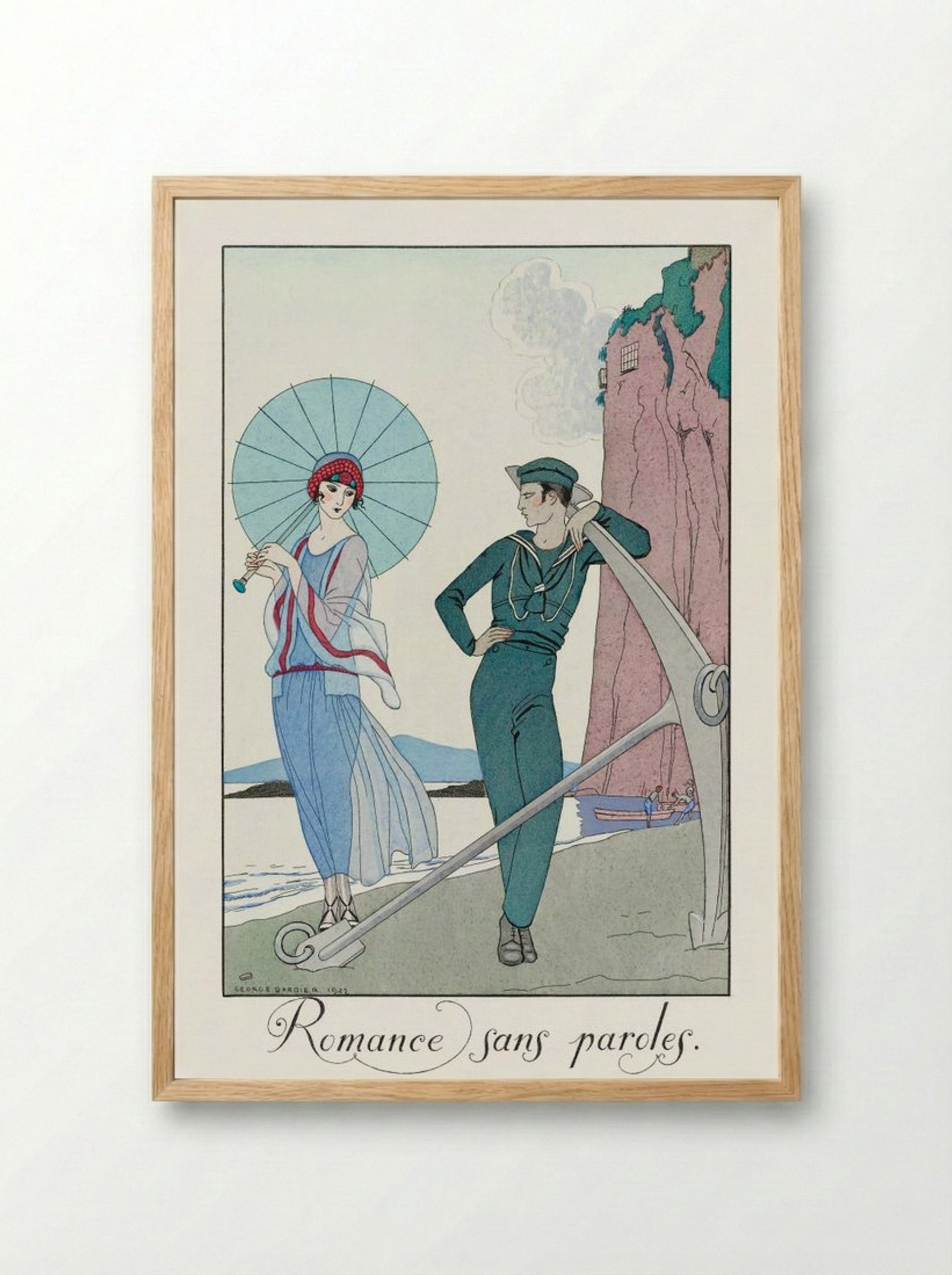 Romance sans paroles - George Barbier - Framed Print Wood
