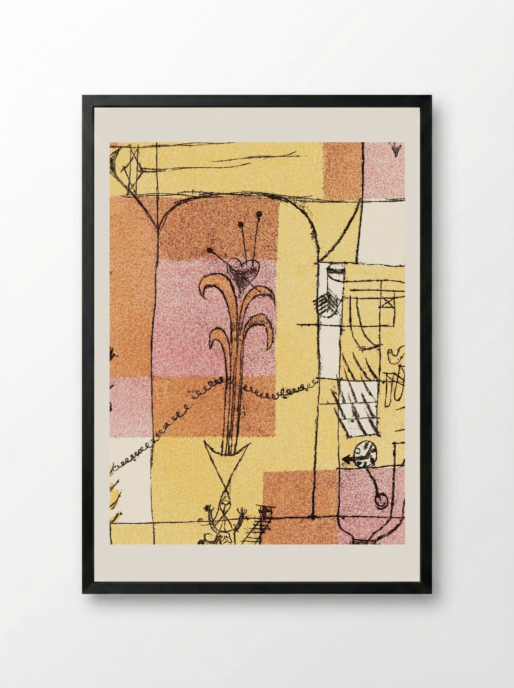 In the Spirit of Hoffmann - Paul Klee - Framed Print Black