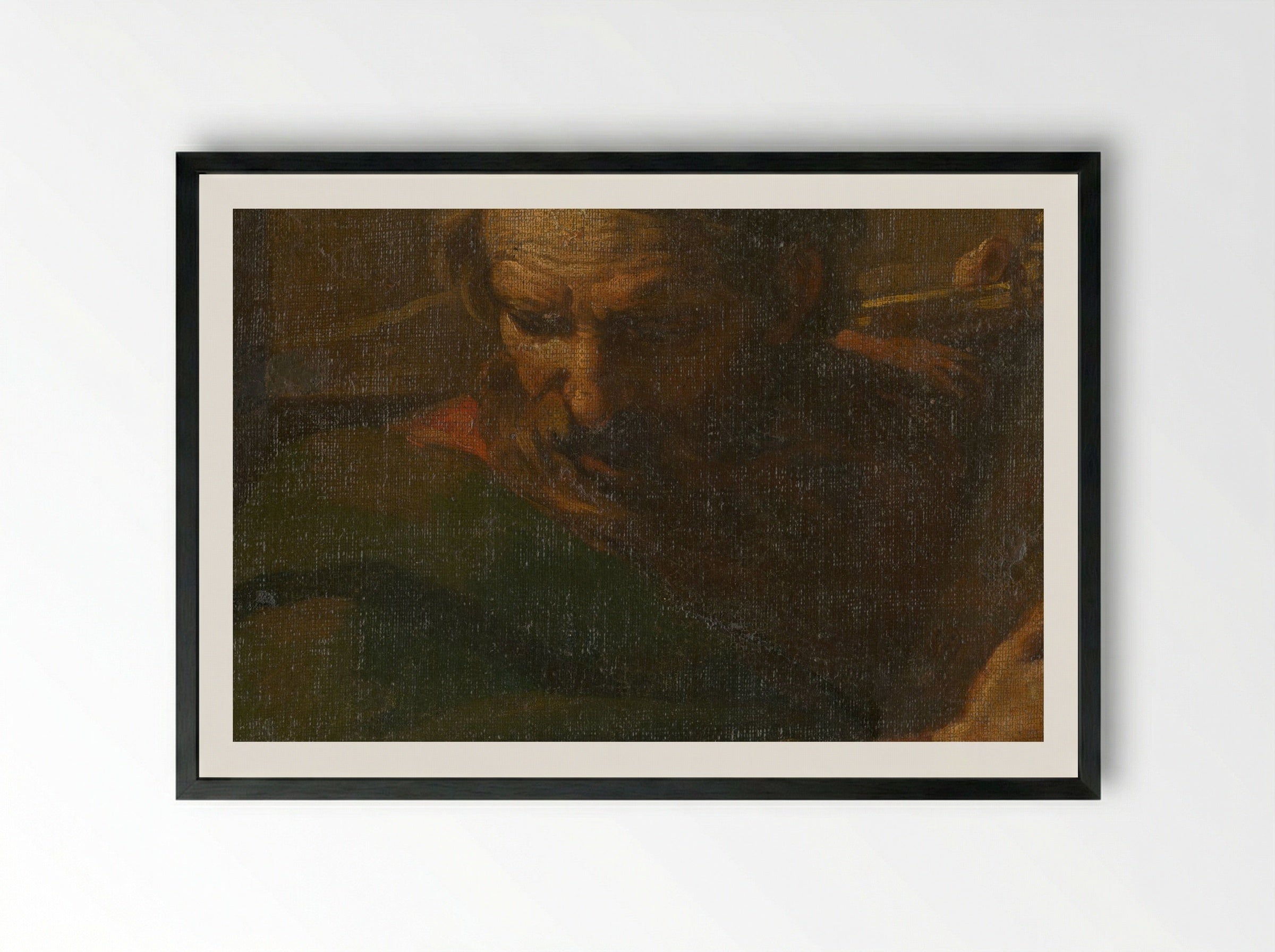 Saint Paul Reading - Rembrandt van Rijn - Framed Print Black