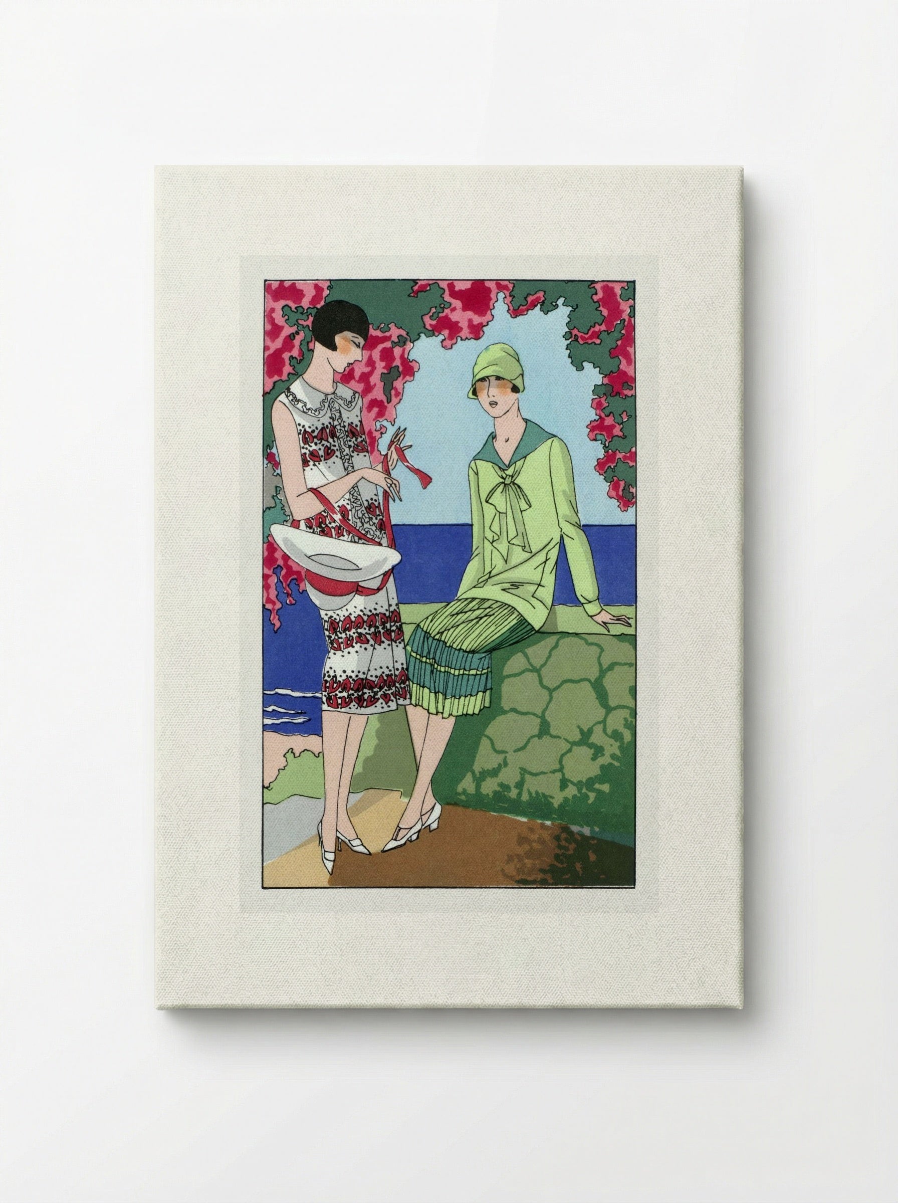Two Women in Summer Dresses - Martial et Armand and Lucien Lelong - Canvas