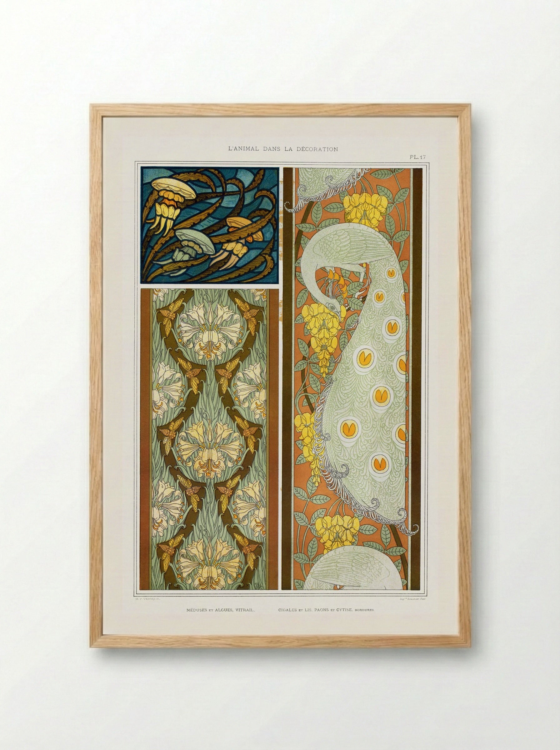 L'Animal dans la Décoration, Plate 17 - Maurice Pillard Verneuil - Framed Print Wood