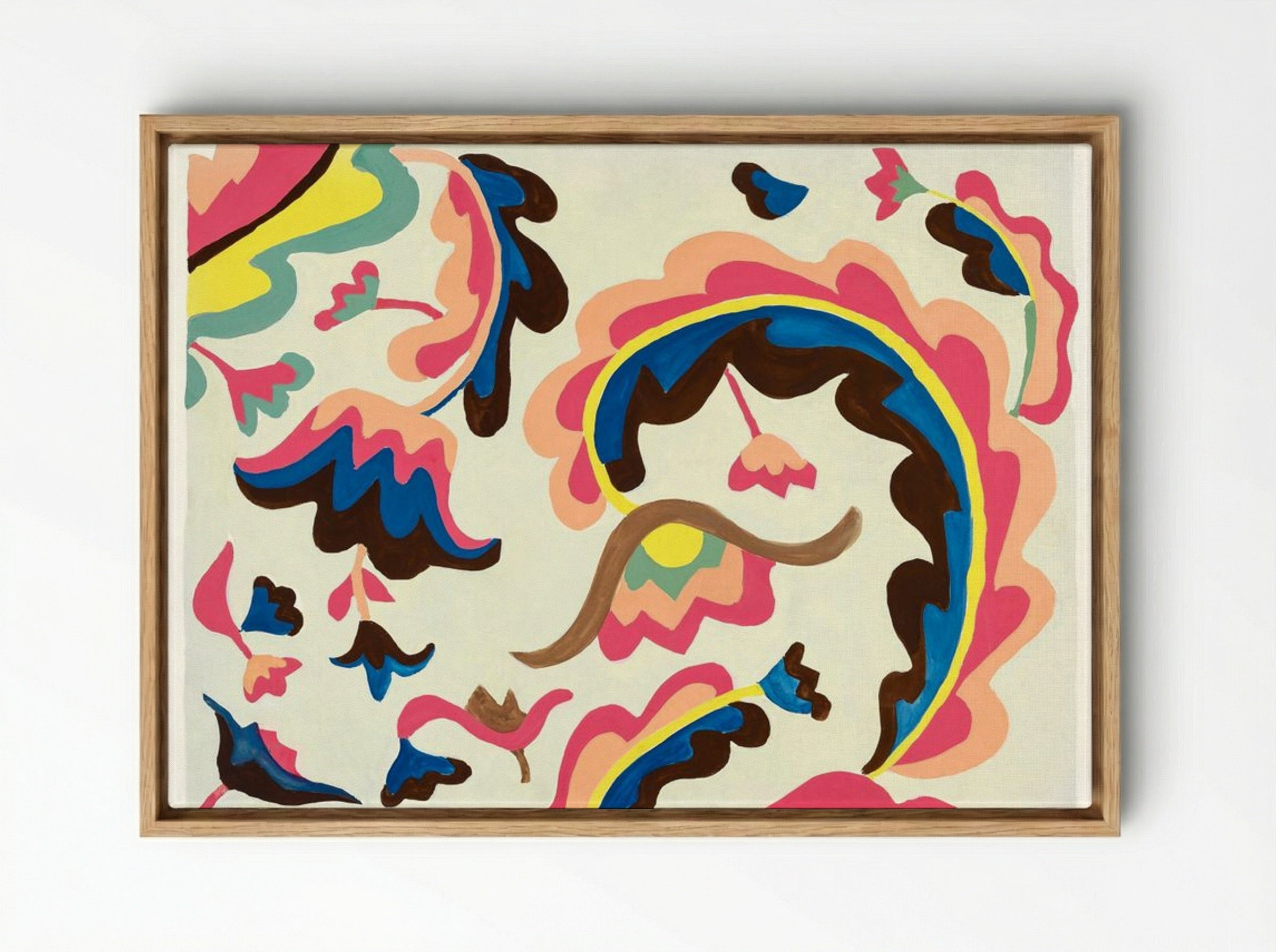 Design for Bedspread - Elizabeth 'Betty' Boyd - Framed Canvas Wood