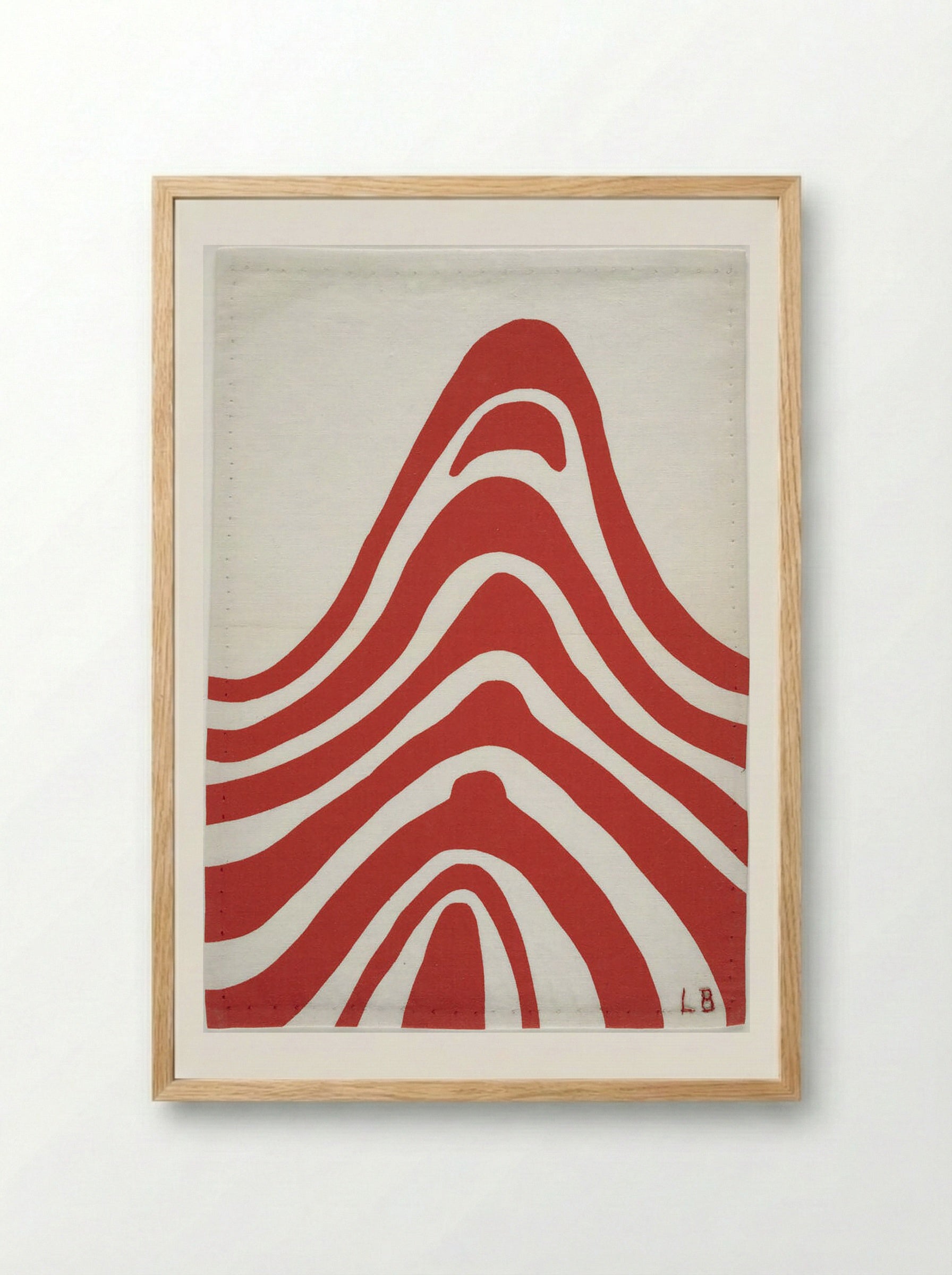 Untitled (Red Arcs on White) - Louise Bourgeois - Framed Print Wood
