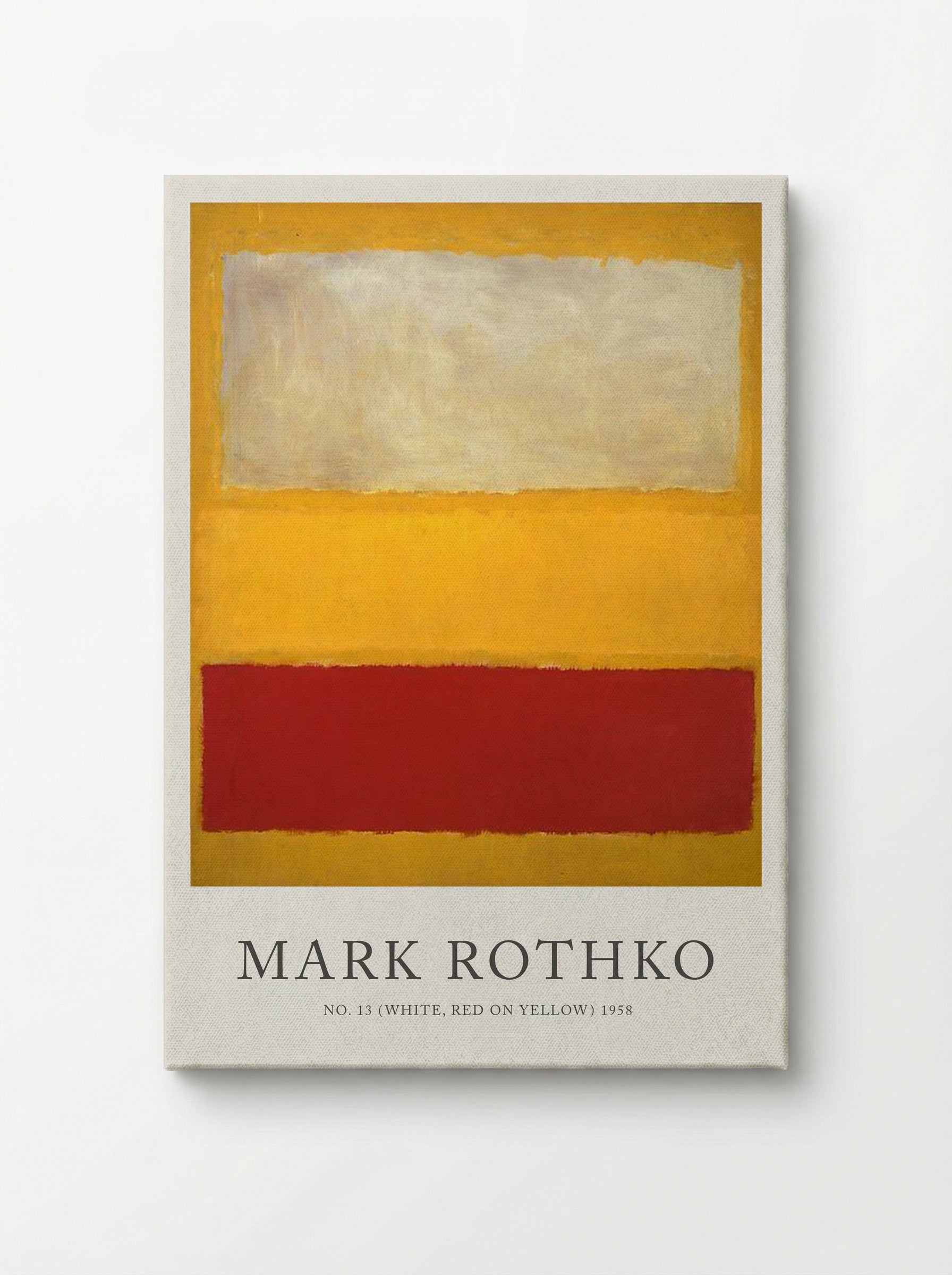No. 13 (White, Red on Yellow) - Mark Rothko - Canvas