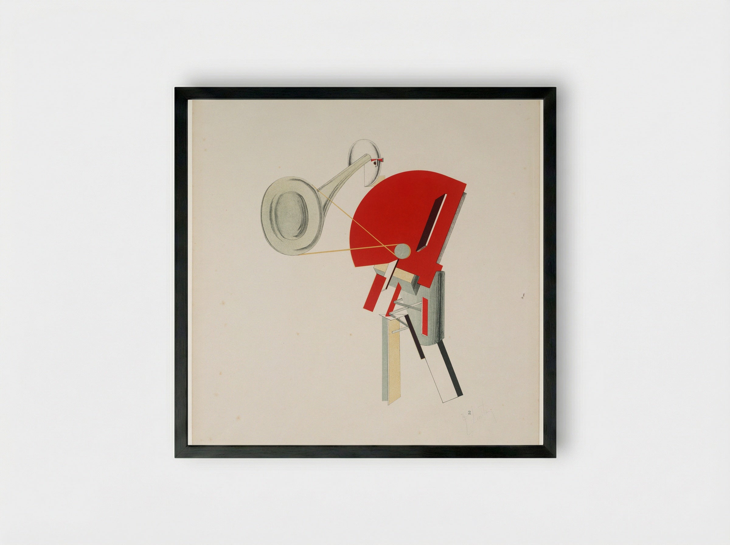 Announcer - El Lissitzky - Framed Print Black