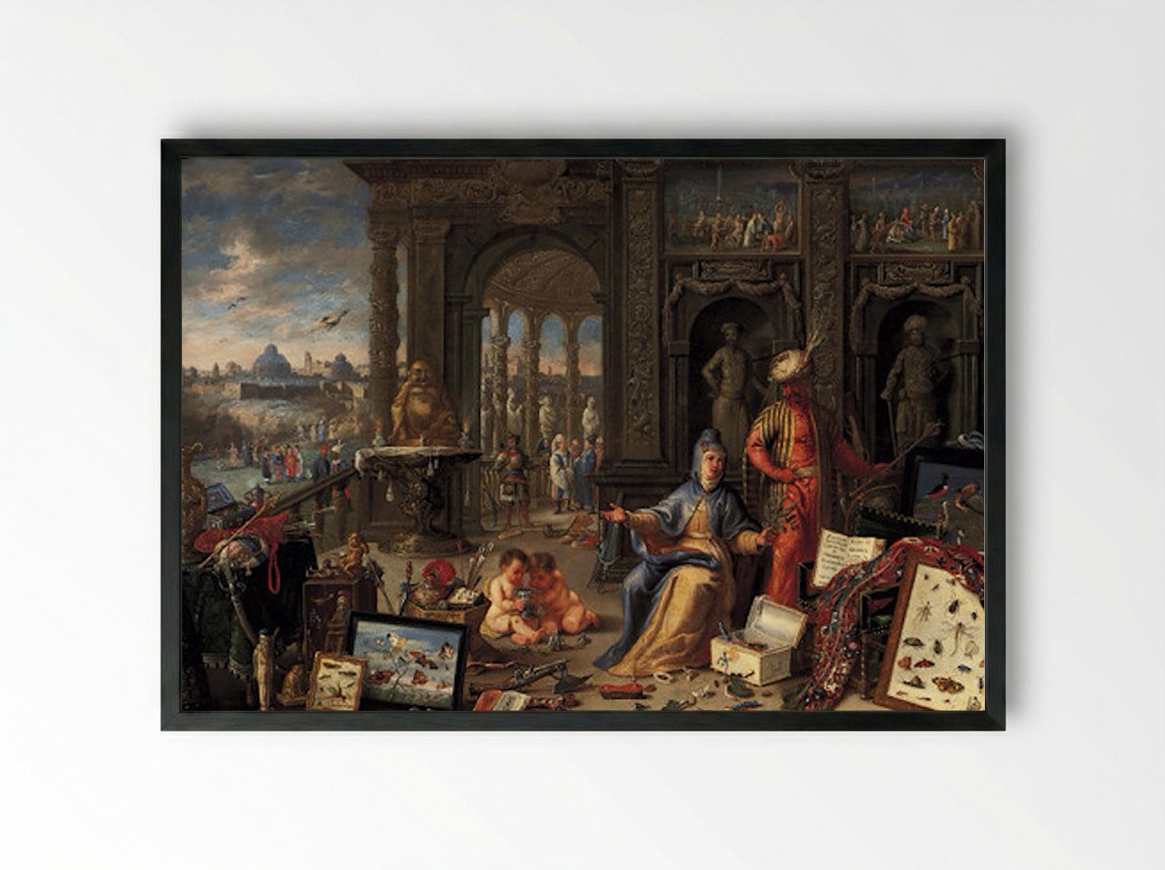 Asia - Jan van Kessel the Elder - Framed Print Black