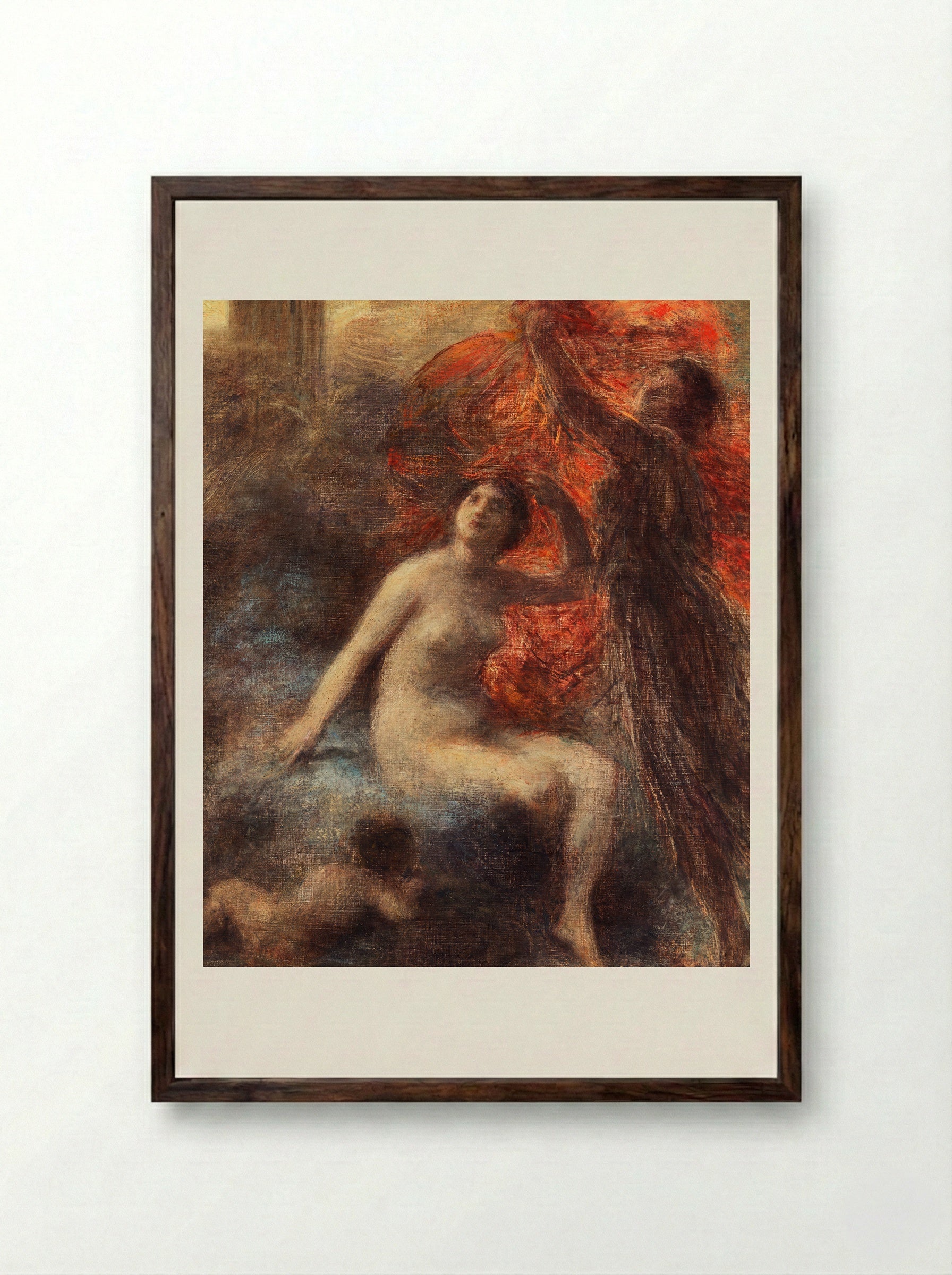 The Palace of Aurora - Henri Fantin-Latour - Framed Print Dark Wood