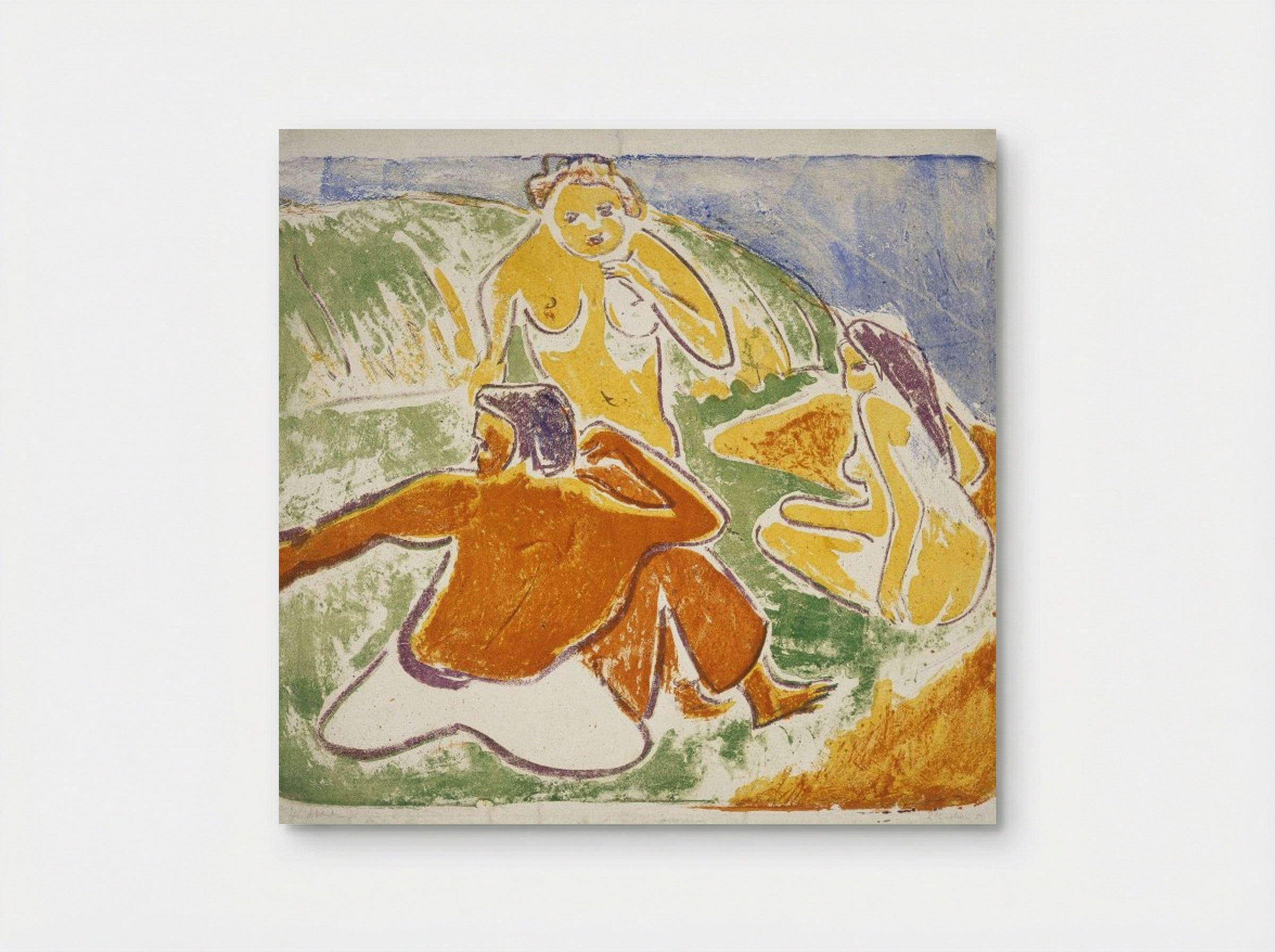 Three Bathers on the Beach - Ernst Ludwig Kirchner - Poster