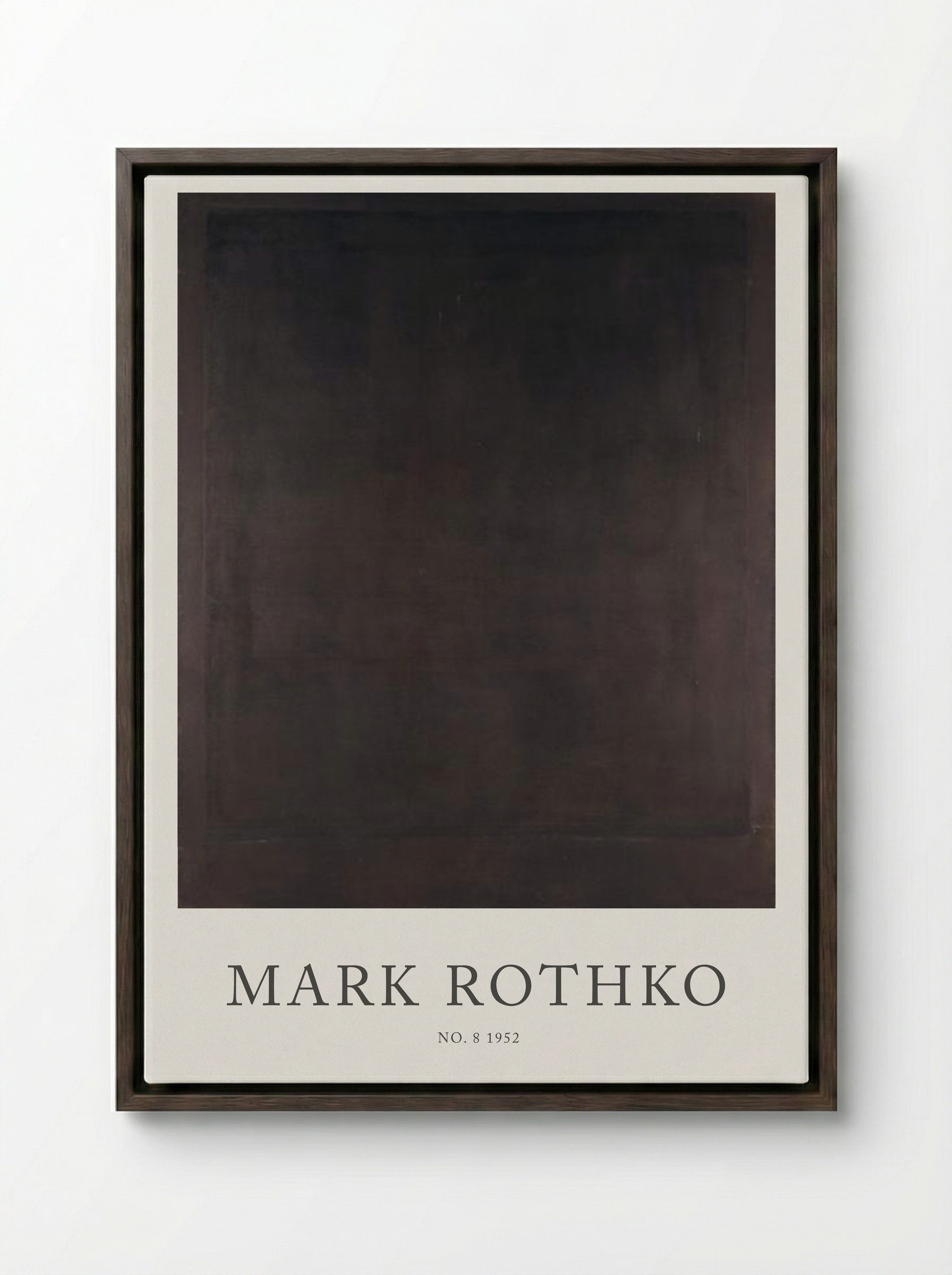 No. 8 - Mark Rothko - Framed Canvas Dark Wood