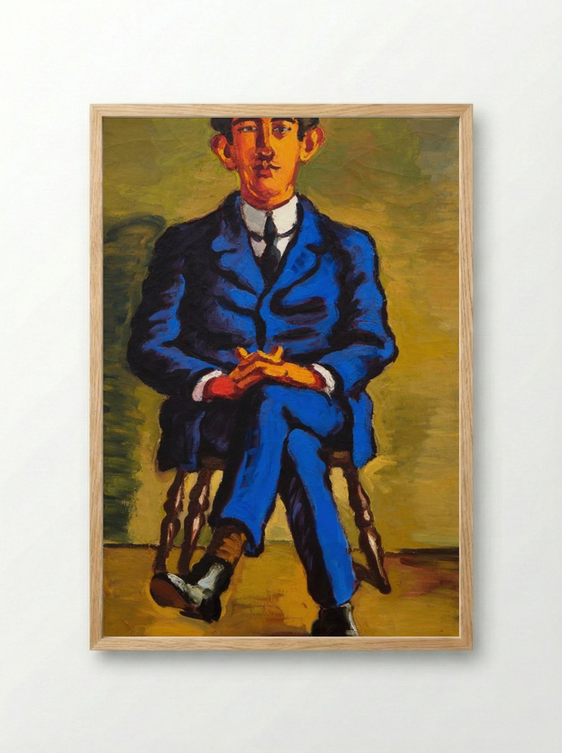 Portrait of the Poet Emil Bønnelycke - Vilhelm Lundstrøm - Framed Print Wood