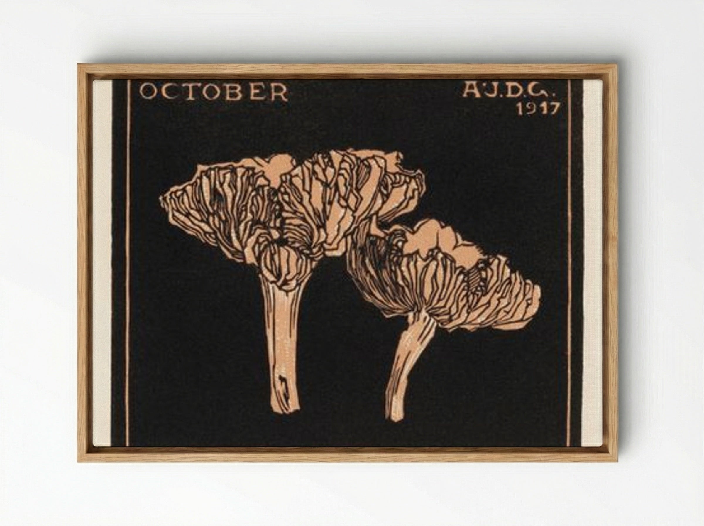 October - Julie de Graag - Framed Canvas Wood