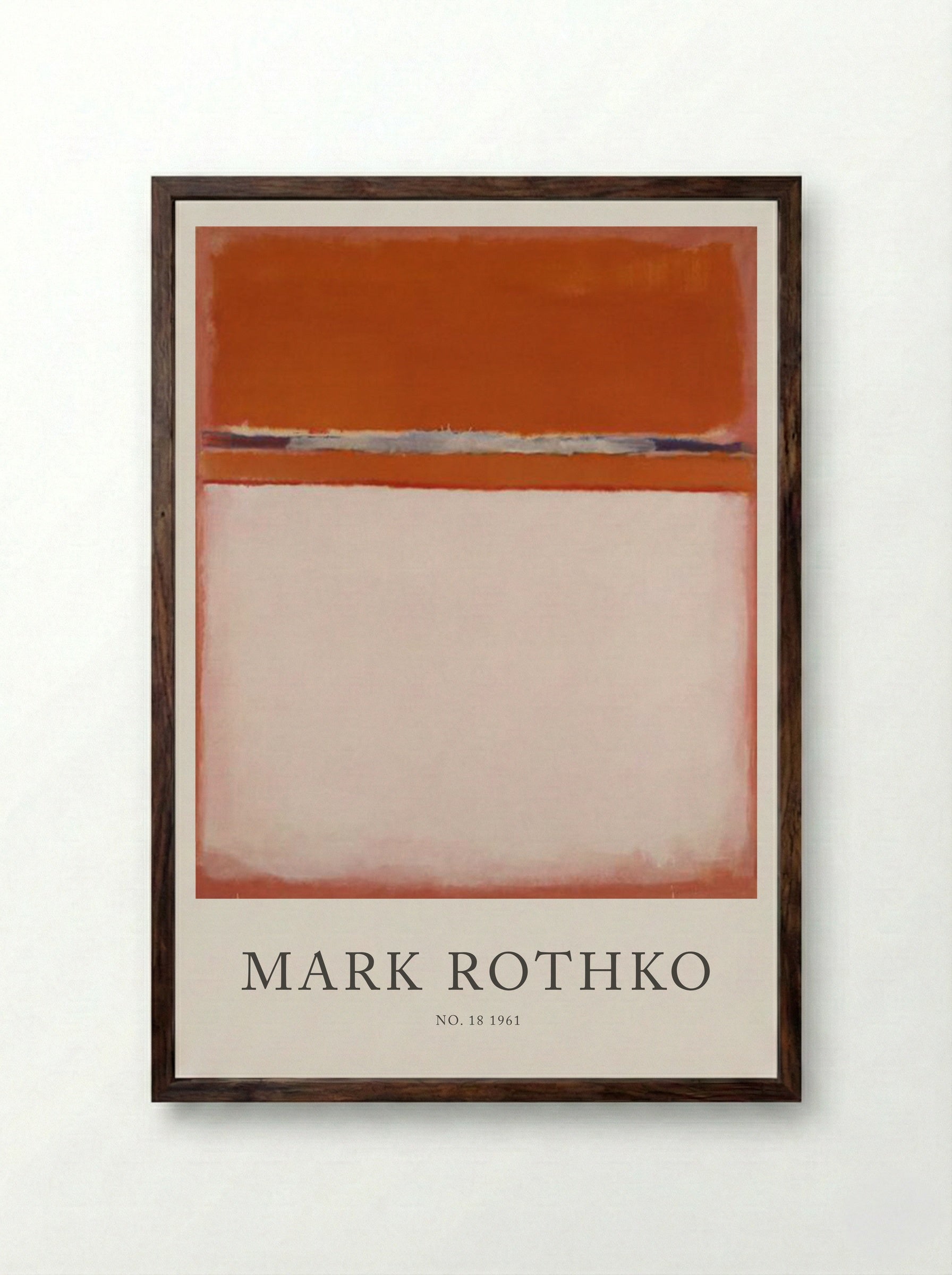 No. 18 - Mark Rothko - Framed Print Dark Wood