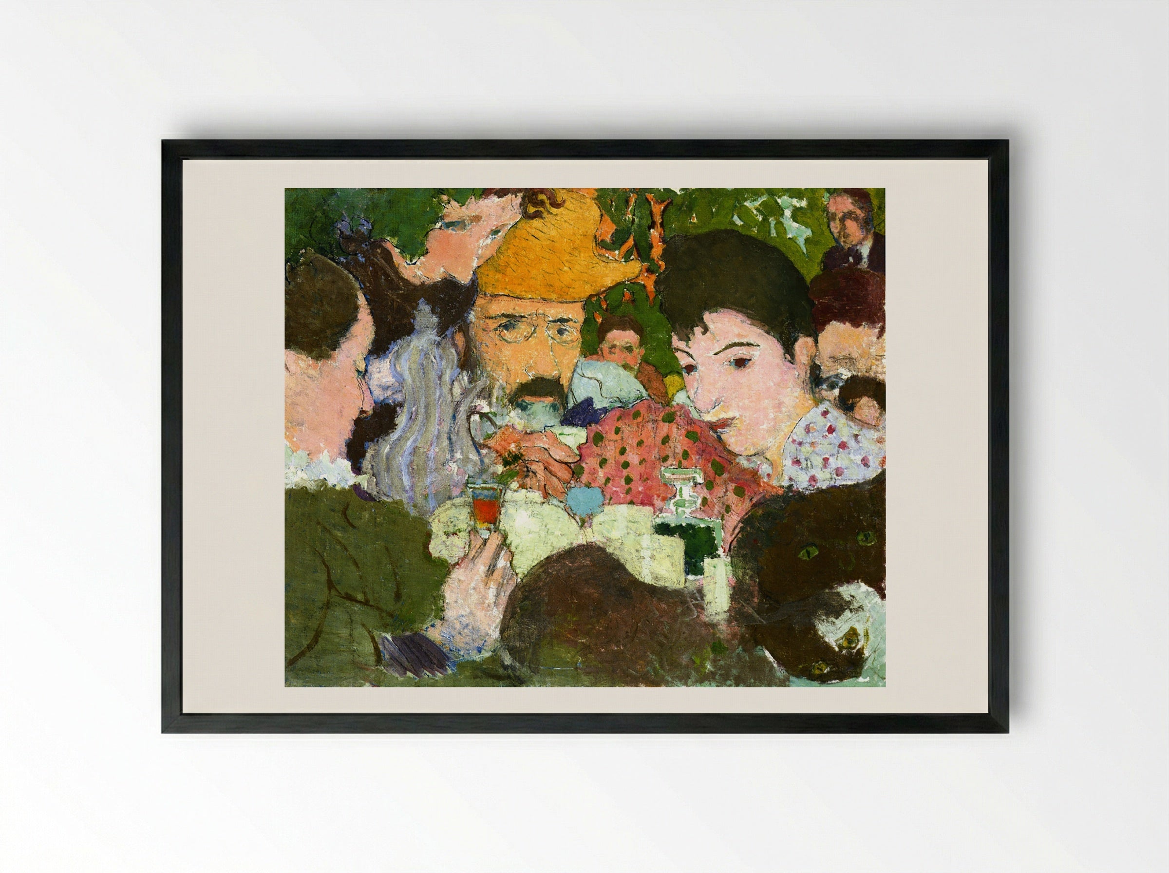 Study for Afternoon in the Garden - Pierre Bonnard - Framed Print Black