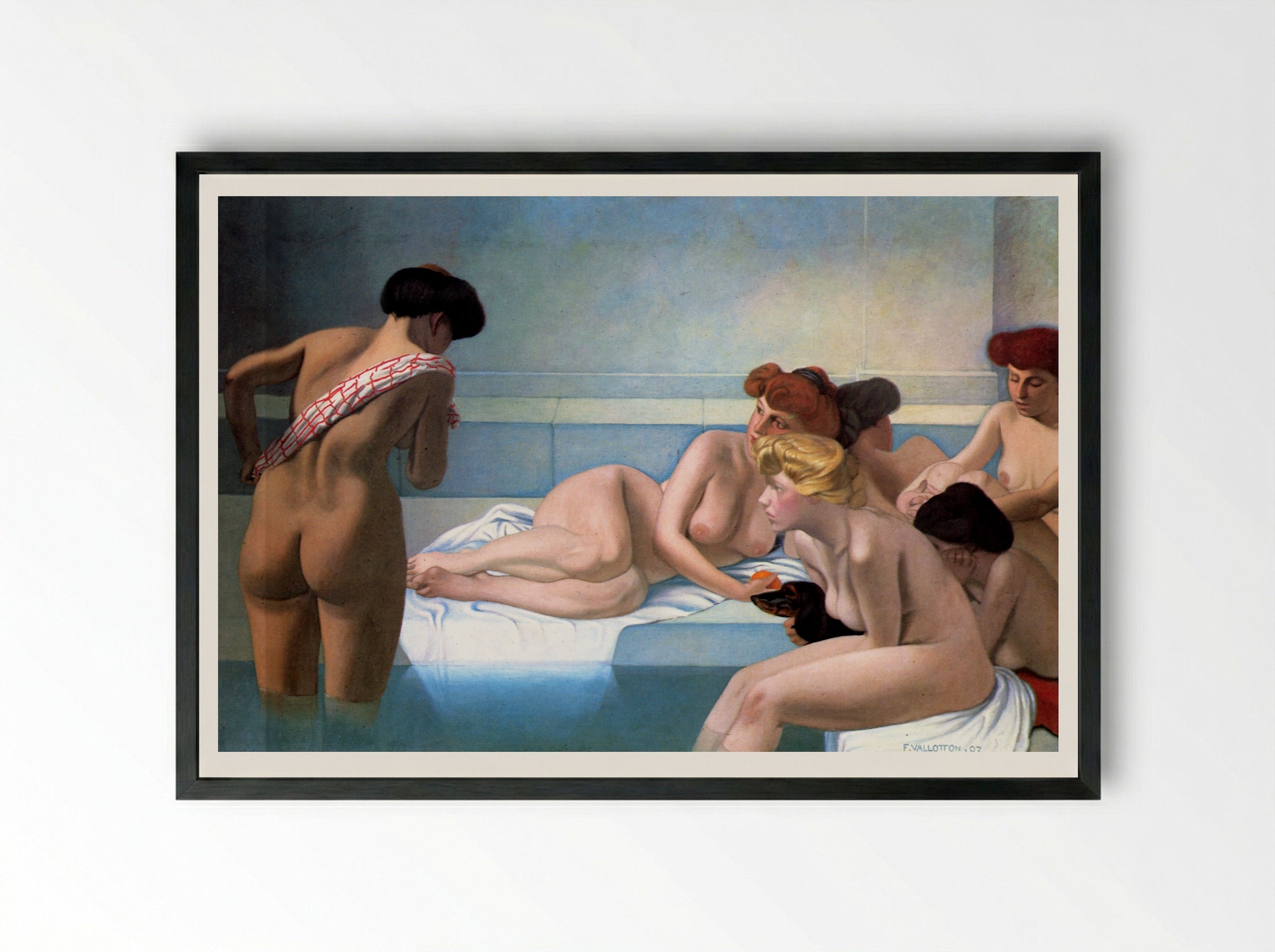 The Turkish Bath - Félix Vallotton - Framed Print Black