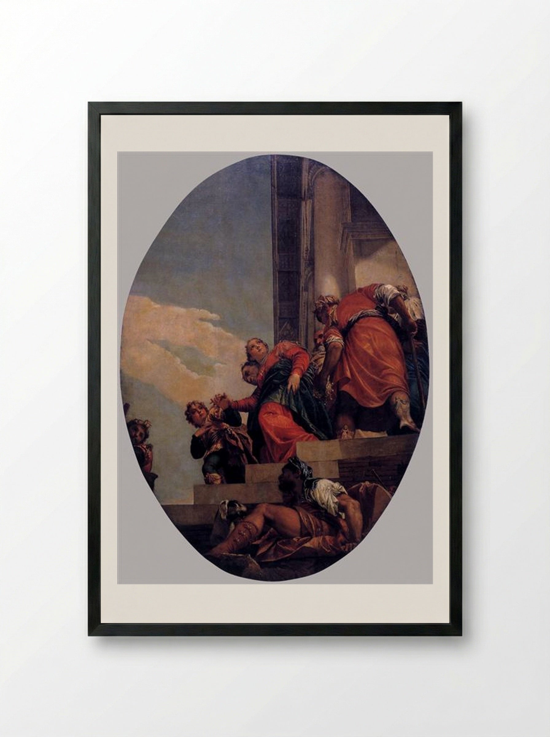 The Banishment of Vashti - Paolo Veronese - Framed Print Black