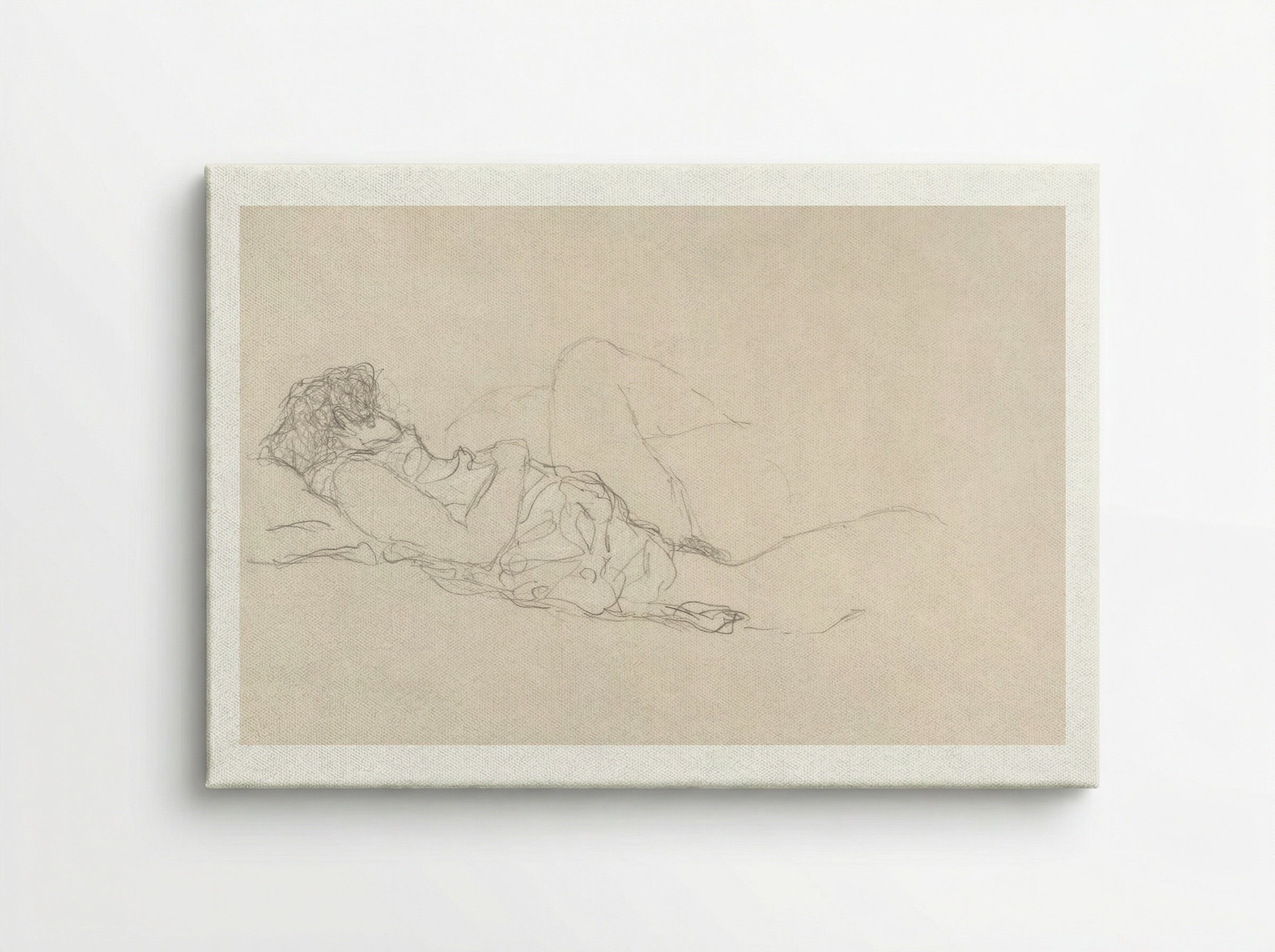 Sleeping Woman - Gustav Klimt - Canvas