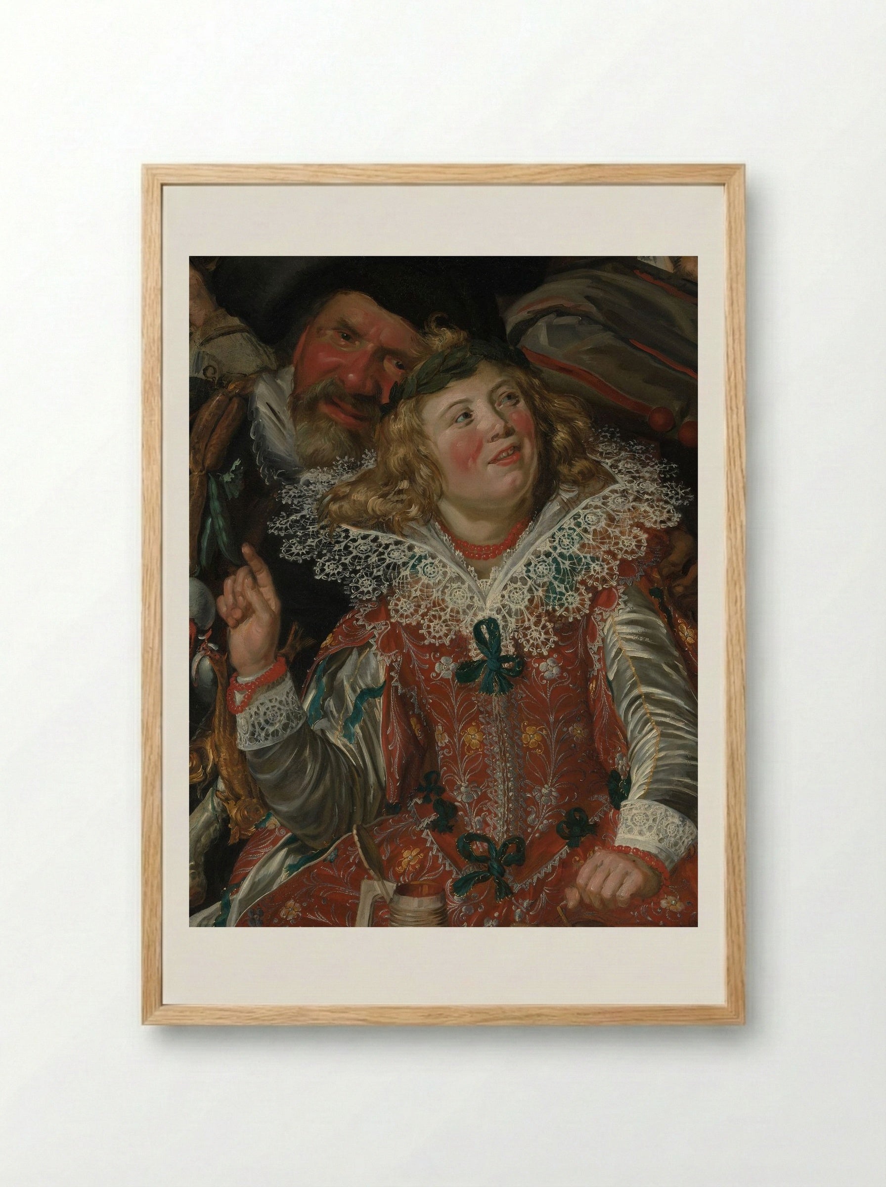 Merrymakers at Shrovetide - Frans Hals - Framed Print Wood