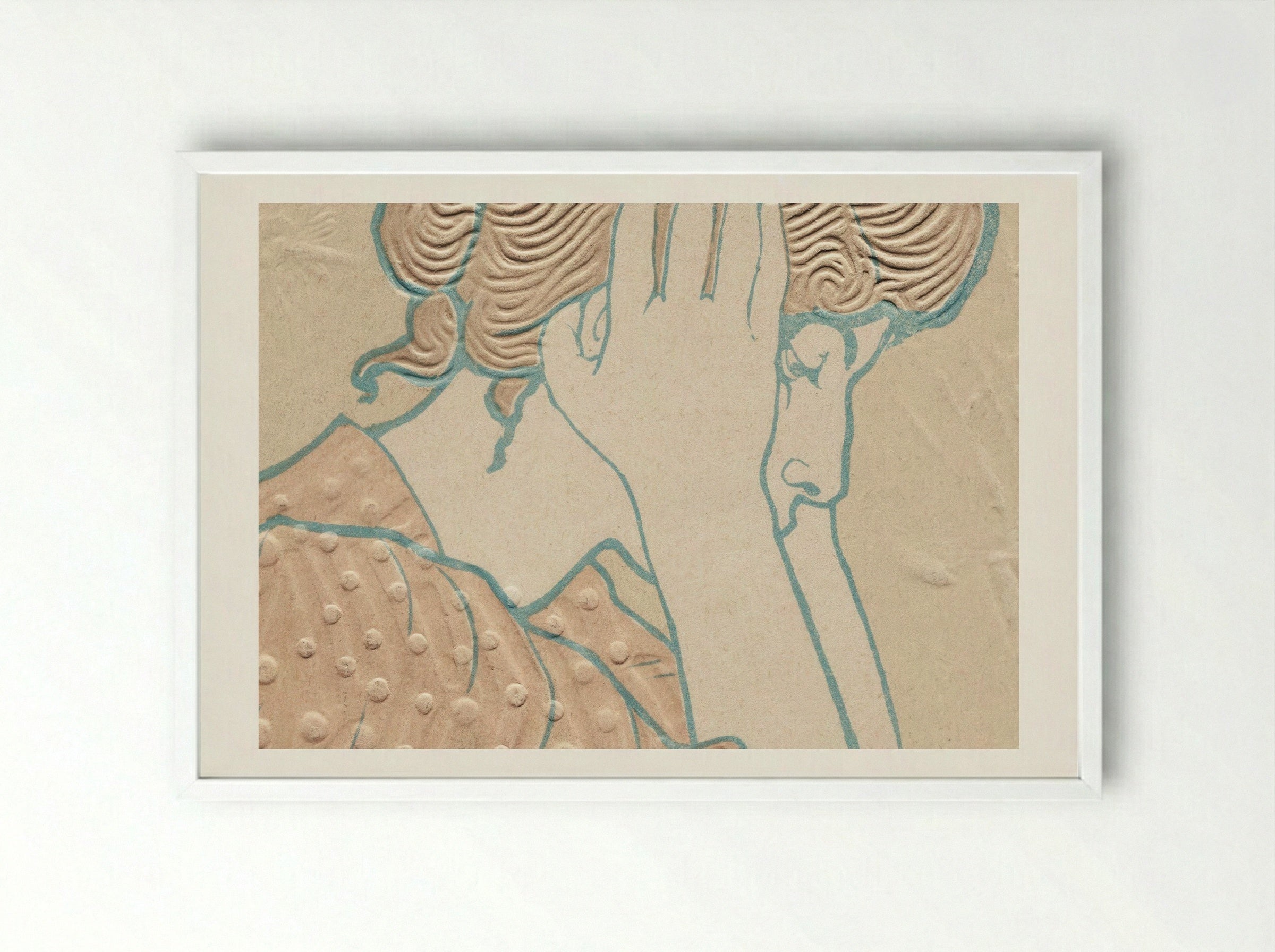 Young Woman Reading - Alexandre-Louis-Marie Charpentier - Framed Print White