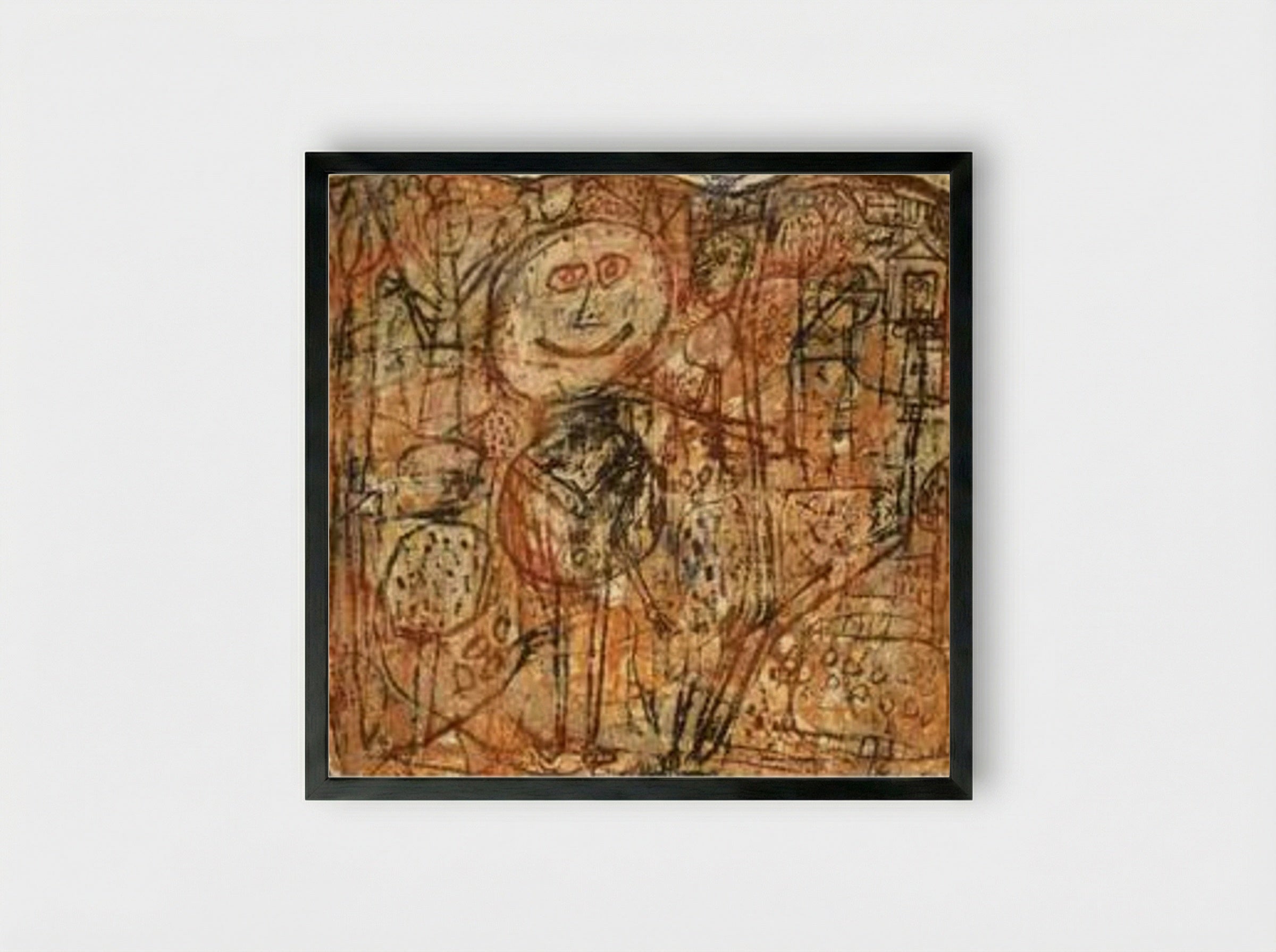 The Blue Bird - Jean Dubuffet - Framed Print Black