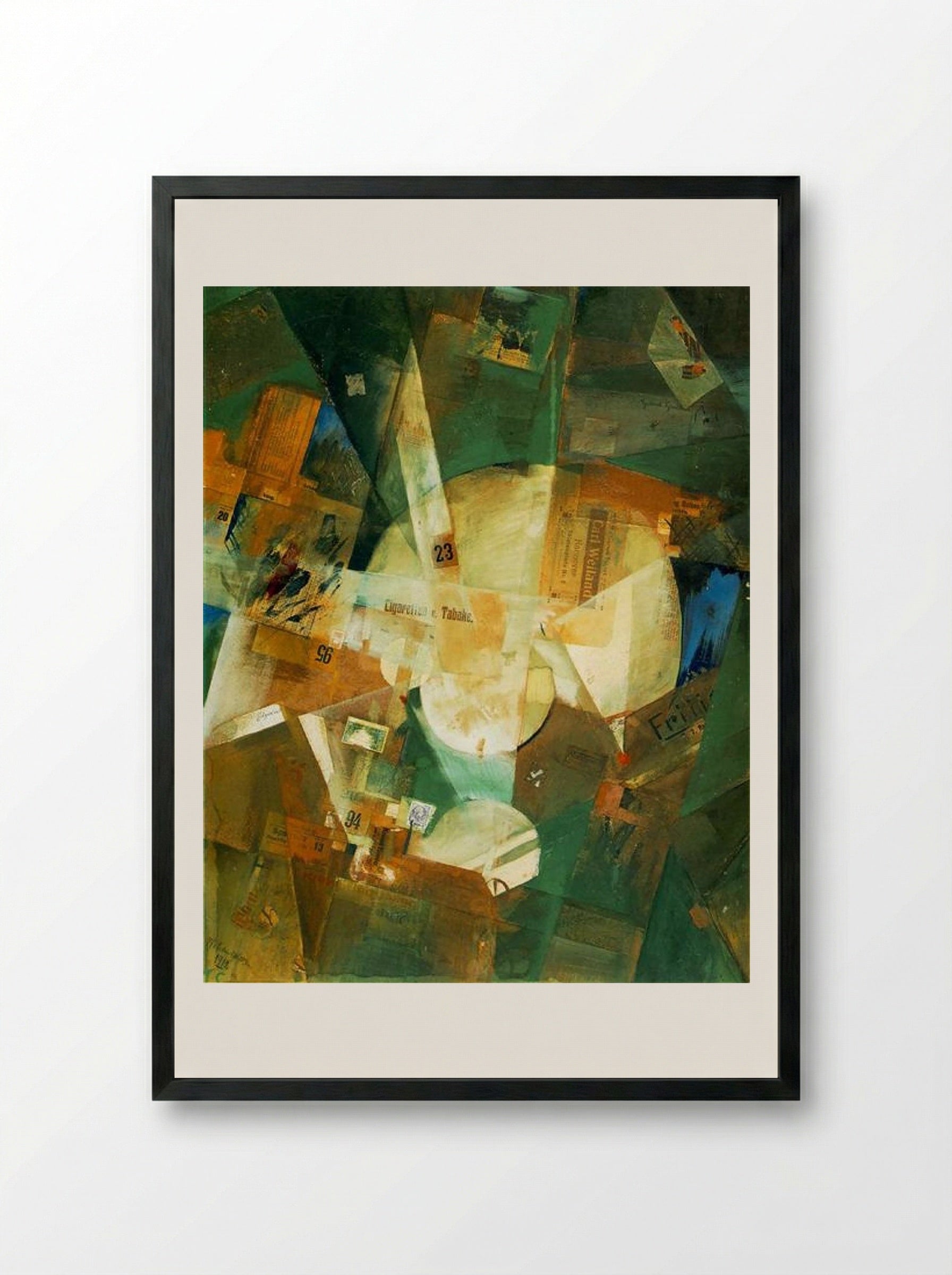 Picture with Light Center - Kurt Schwitters - Framed Print Black