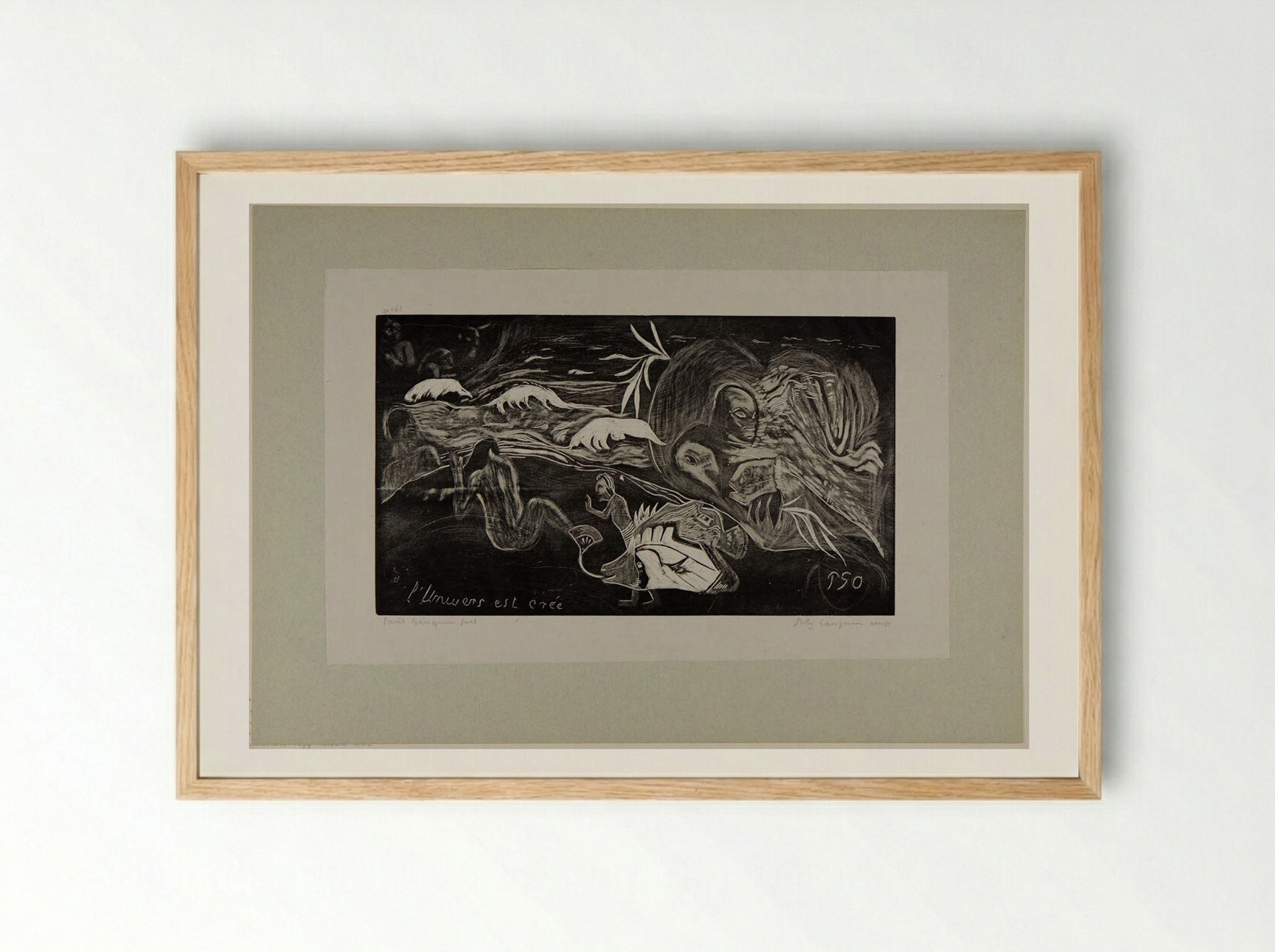 The Universe Is Created - Paul Gauguin - Framed Print Wood