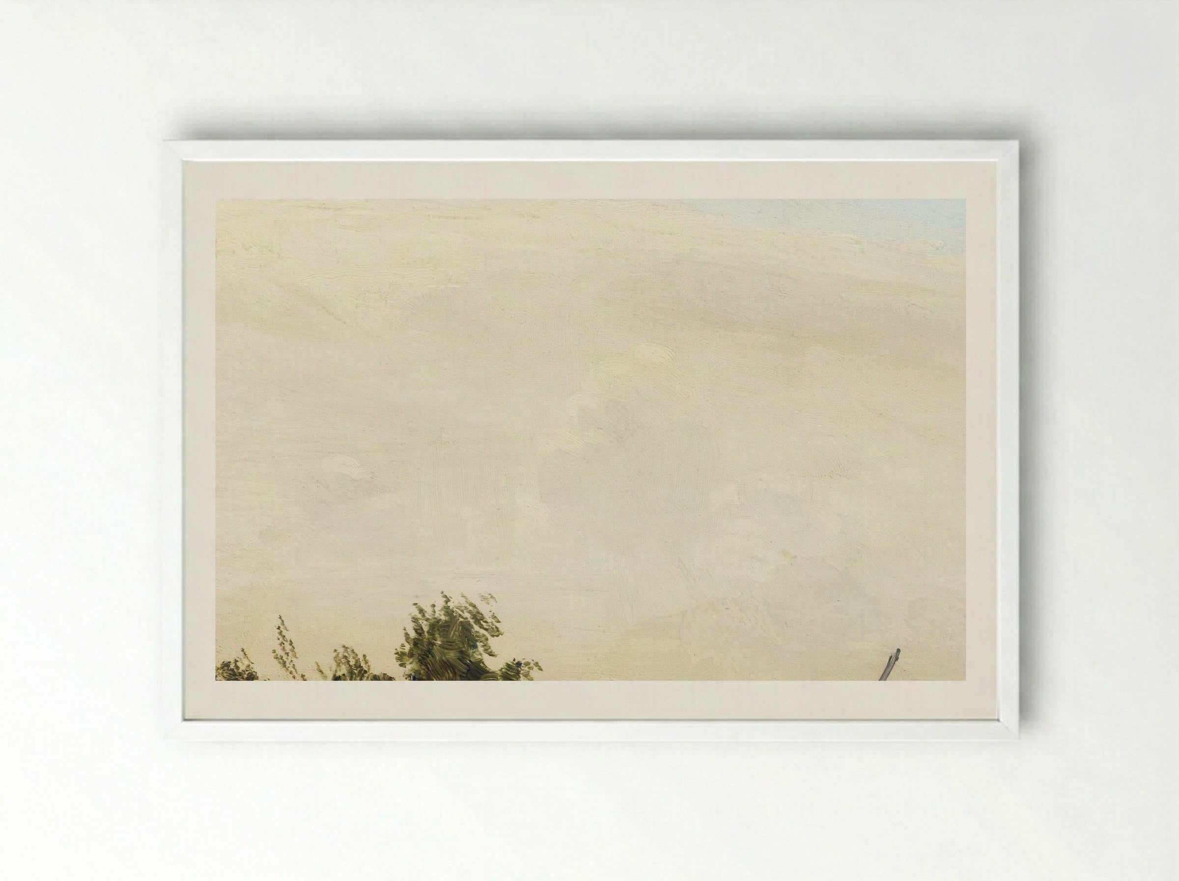 Meadow Landscape on the Spaarne - Gerrit Willem Dijsselhof - Framed Print White
