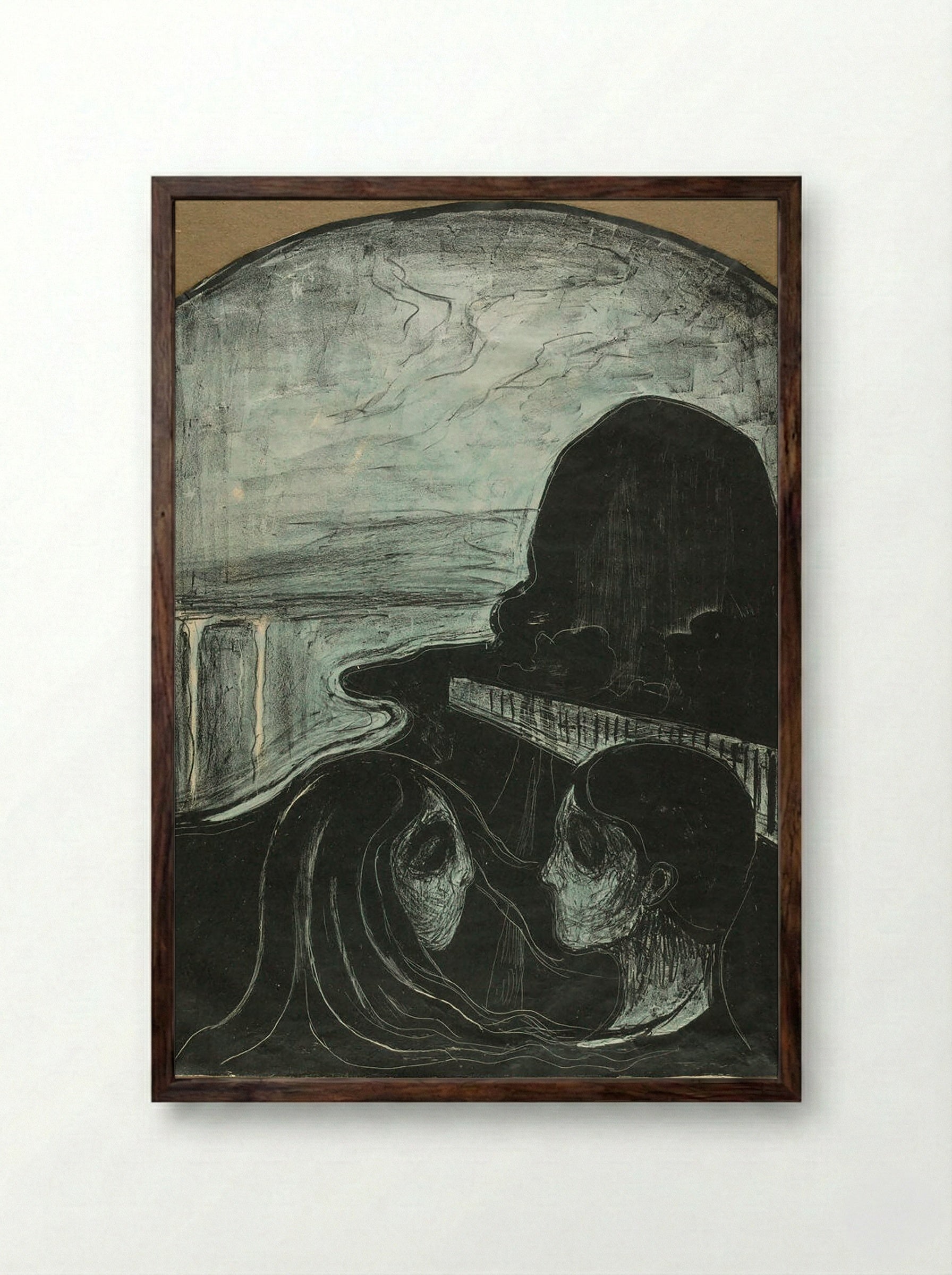 Attraction I - Edvard Munch - Framed Print Dark Wood