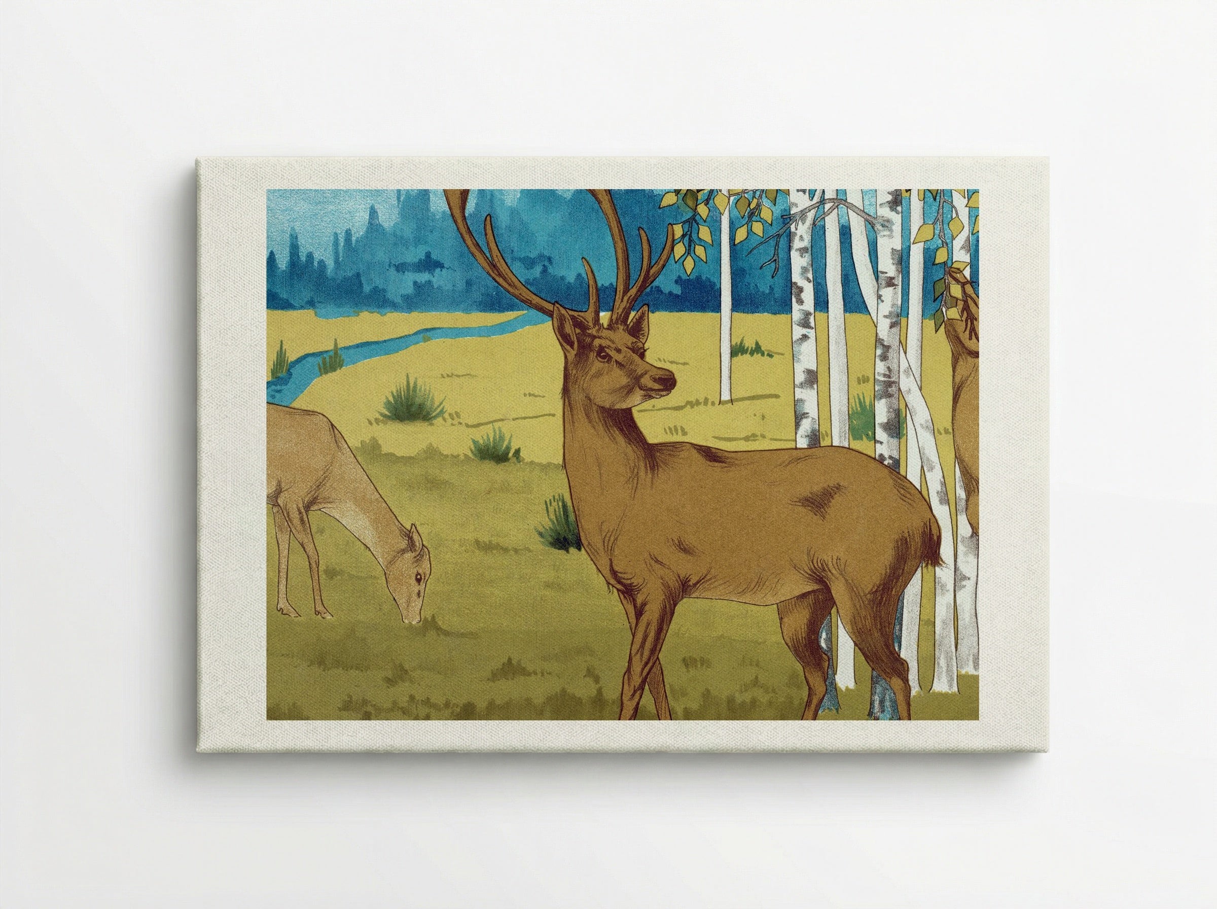 Cerfs (Deer) from L'animal dans la décoration - Maurice Pillard Verneuil - Canvas