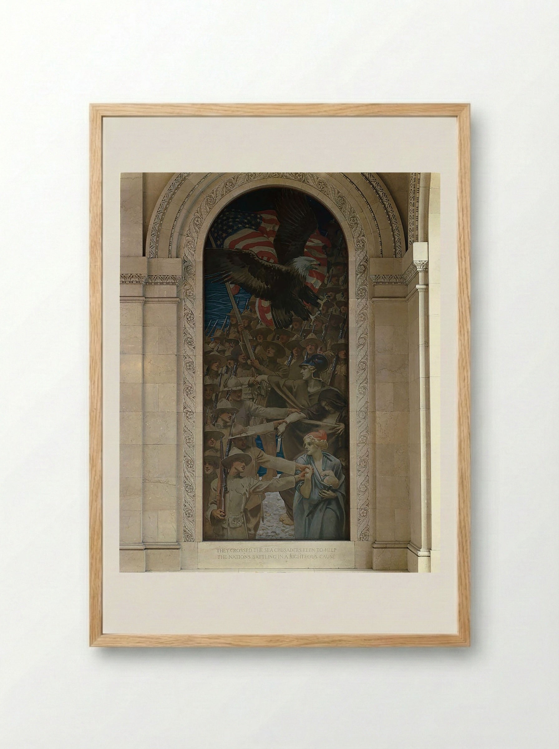 Entering the War - John Singer Sargent - Framed Print Wood