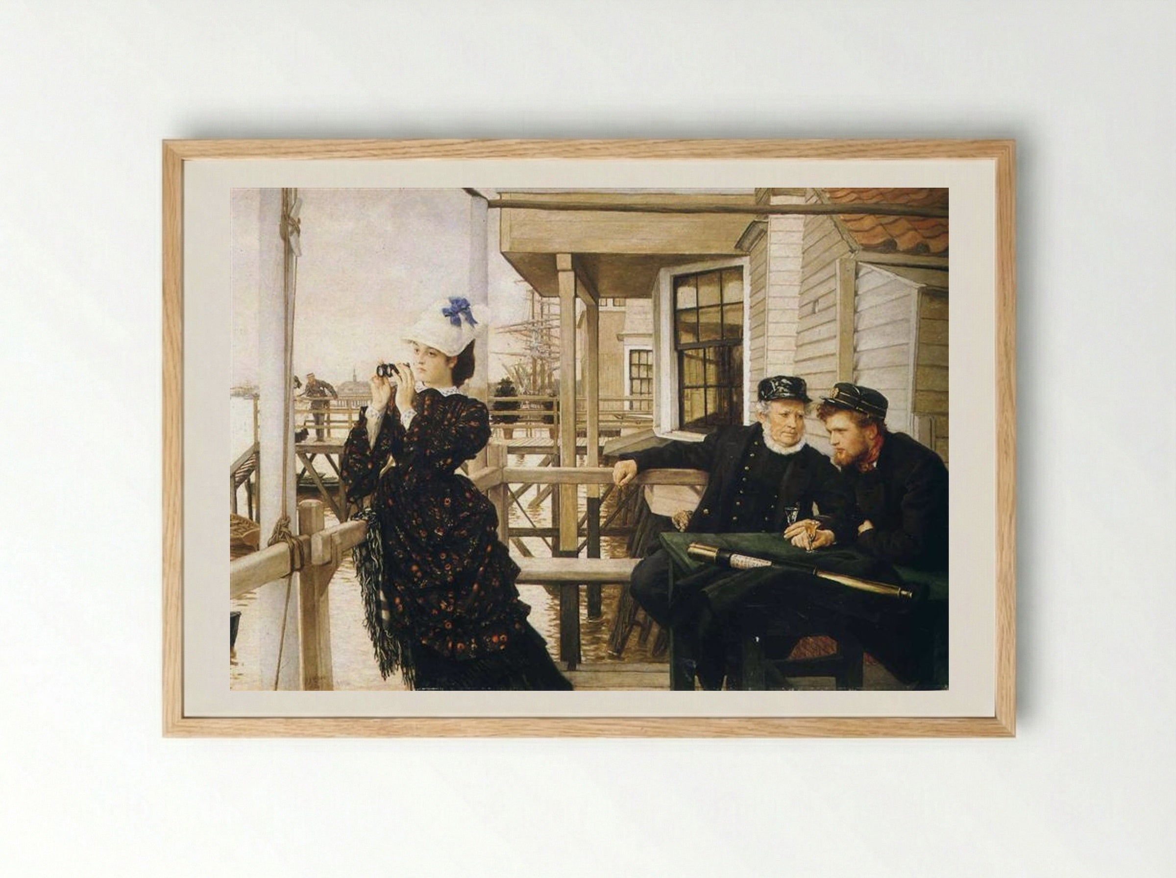 The Captain's Daughter - James Tissot - Framed Print Wood