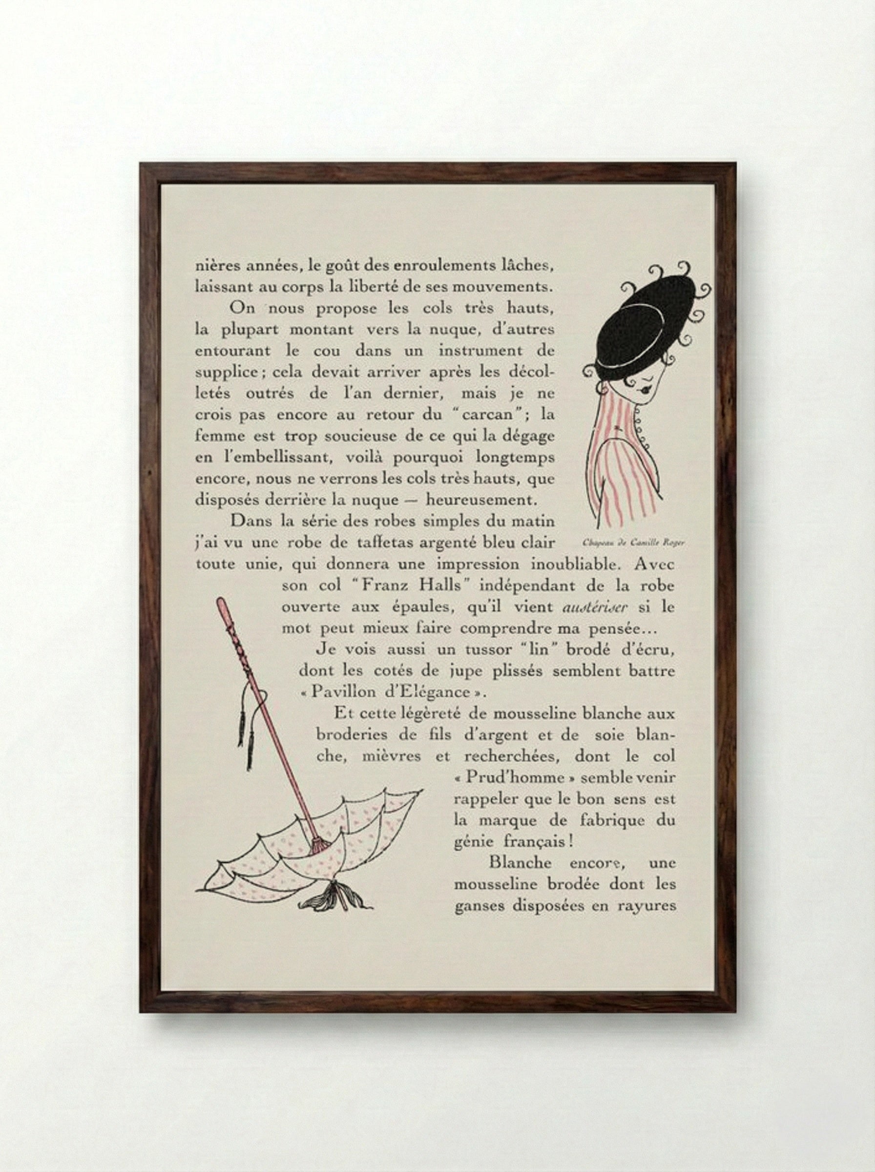 Autours Simples - George Barbier - Framed Print Dark Wood