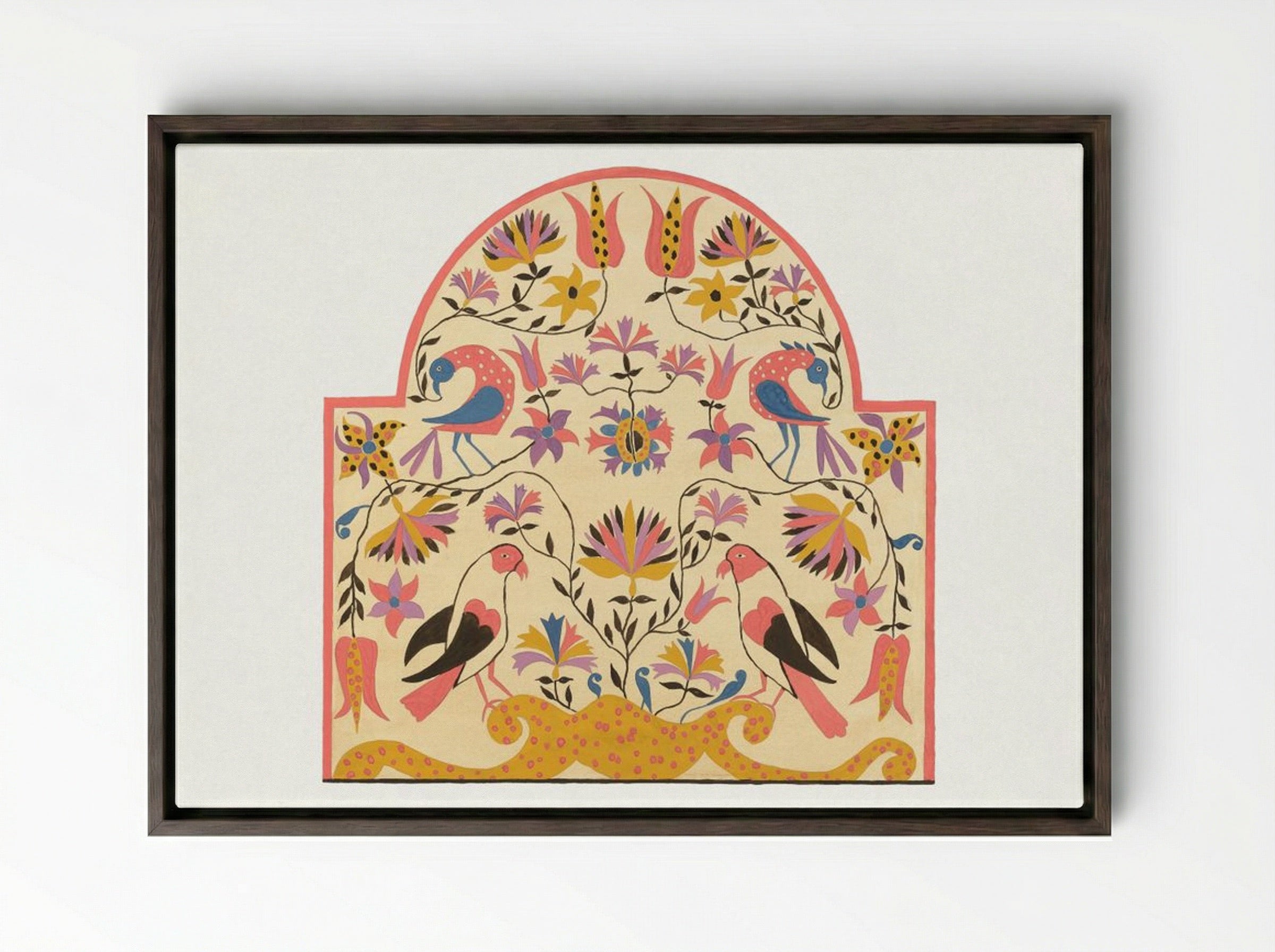 Study for Proposed Portfolio: Decorated Chests of Rural Pennsylvania - Fine Art Print - Framed Canvas Dark Wood