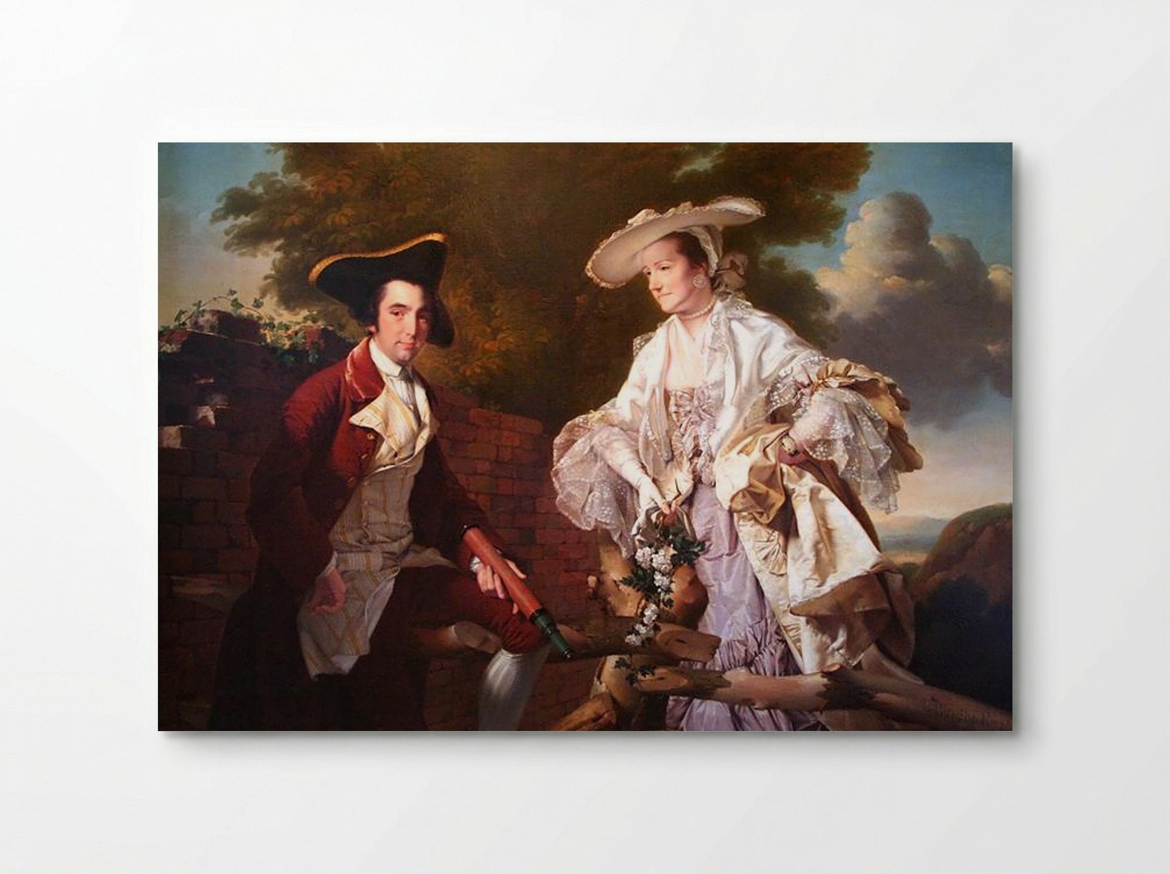 Peter Perez Burdett and his First Wife Hannah - Joseph Wright - Poster